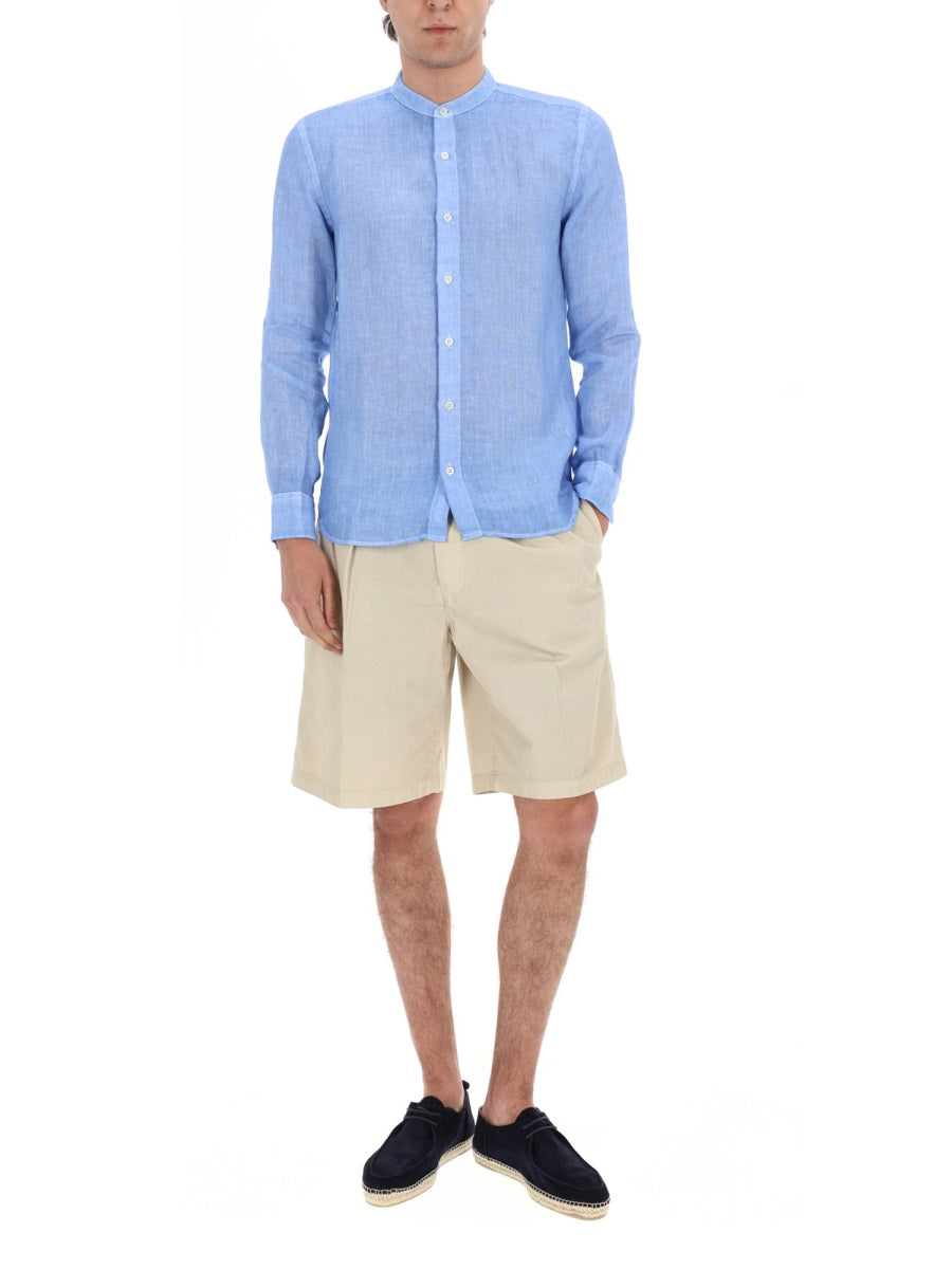 120% Lino 100% Linen Shirt — Blue by 120% Lino