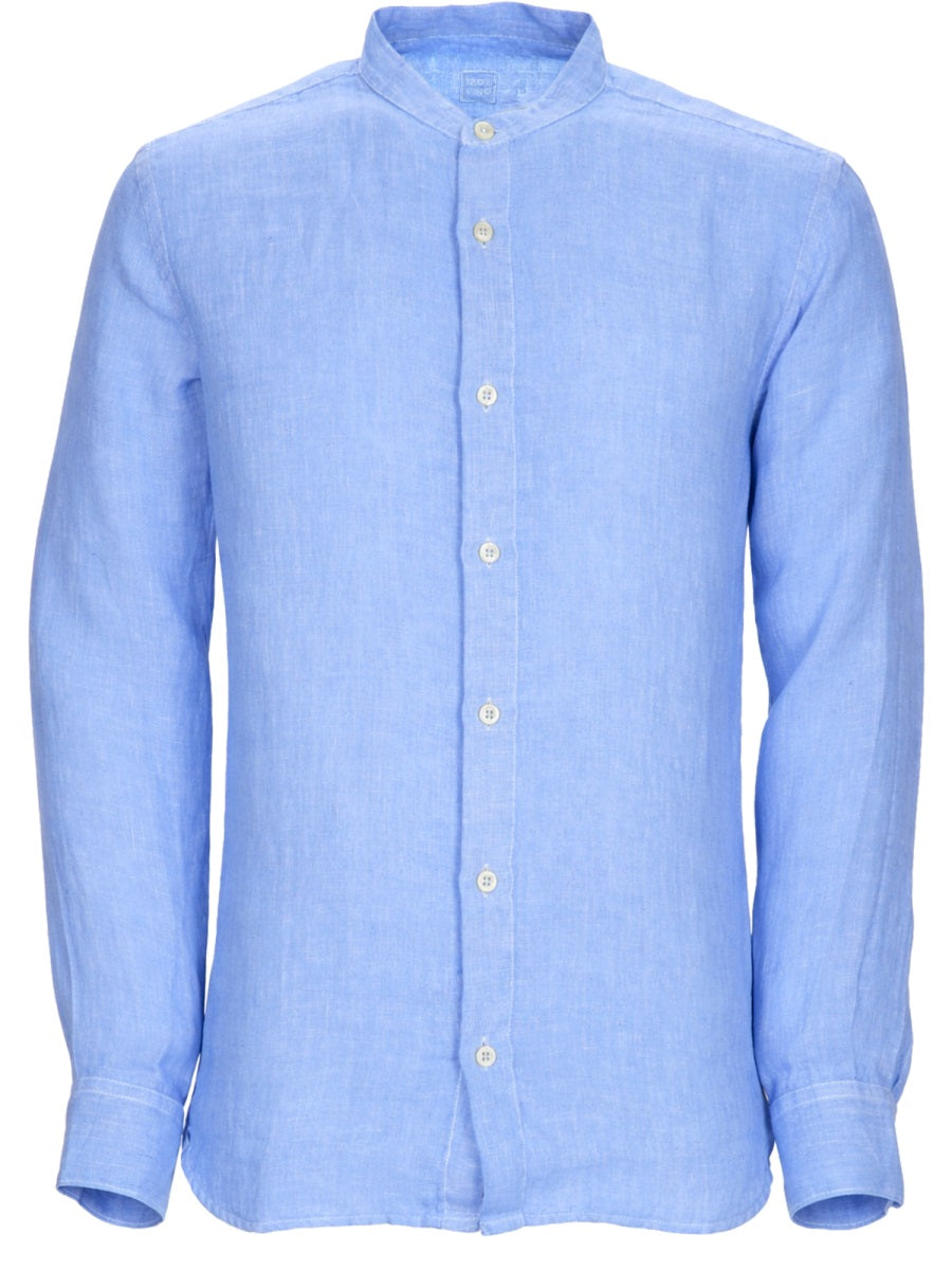 120% Lino 100% Linen Shirt — Blue, view 2