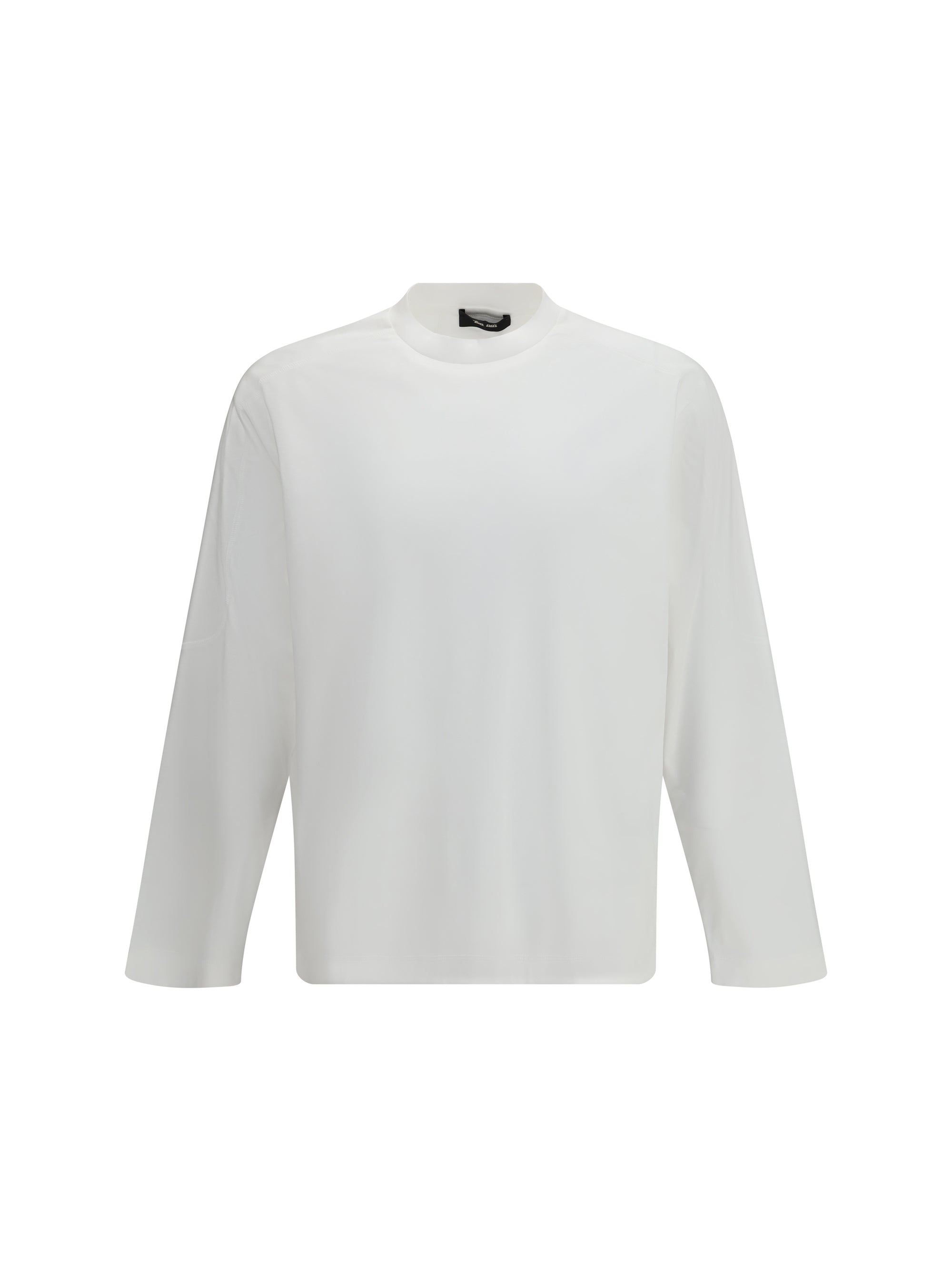 Laminar Cotton Crew Neck Long-Sleeved T-Shirt — White by Laminar