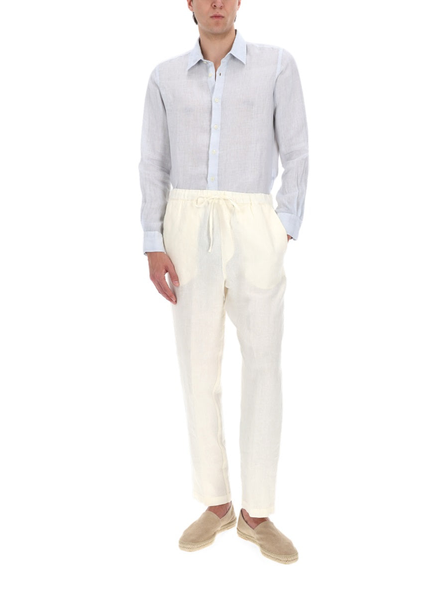 120% Lino Linen Shirt — Blue, view 3