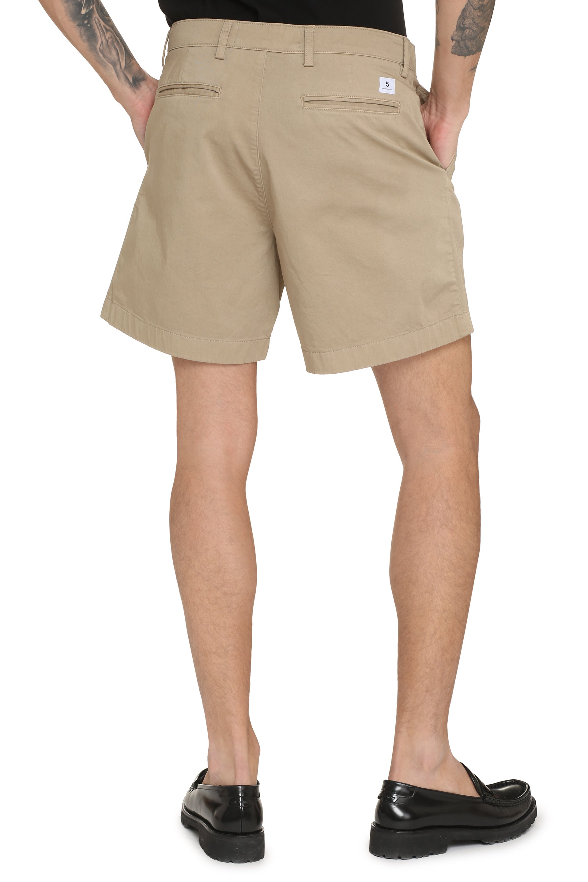 Department 5 Cotton Bermuda Shorts — Beige, view 4