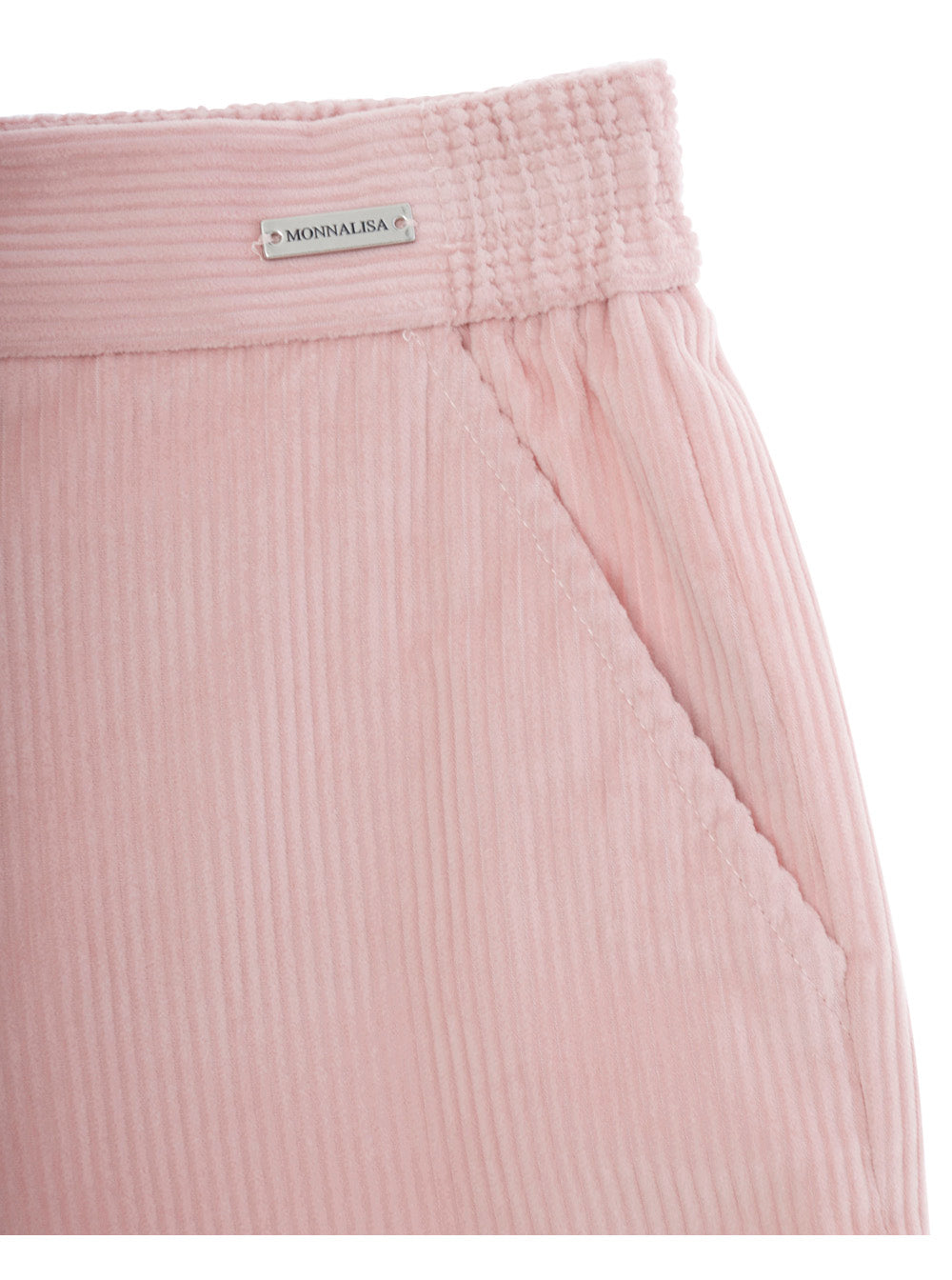 Monnalisa Corduroy Trousers — Pink, view 3