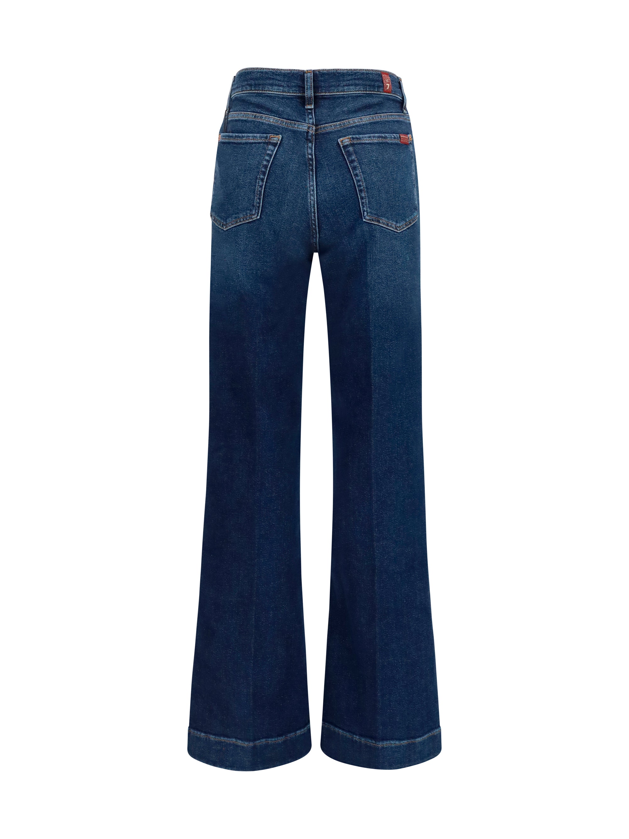 7 For All Mankind High-Rise Flared Denim Jeans — Blue by 7 For All Mankind