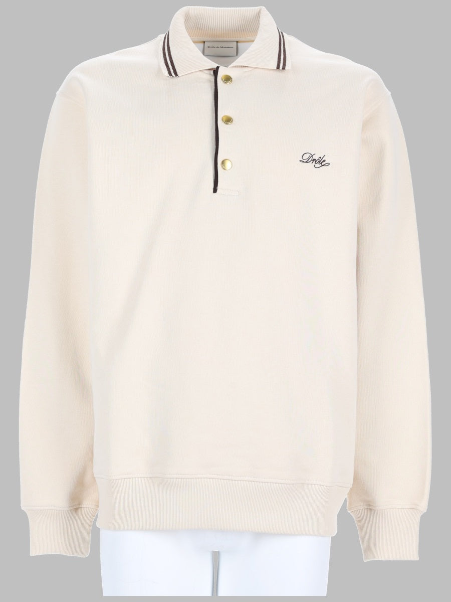 DrôLe De Monsieur Cotton Polo Shirt — Beige by Drole De Monsieur