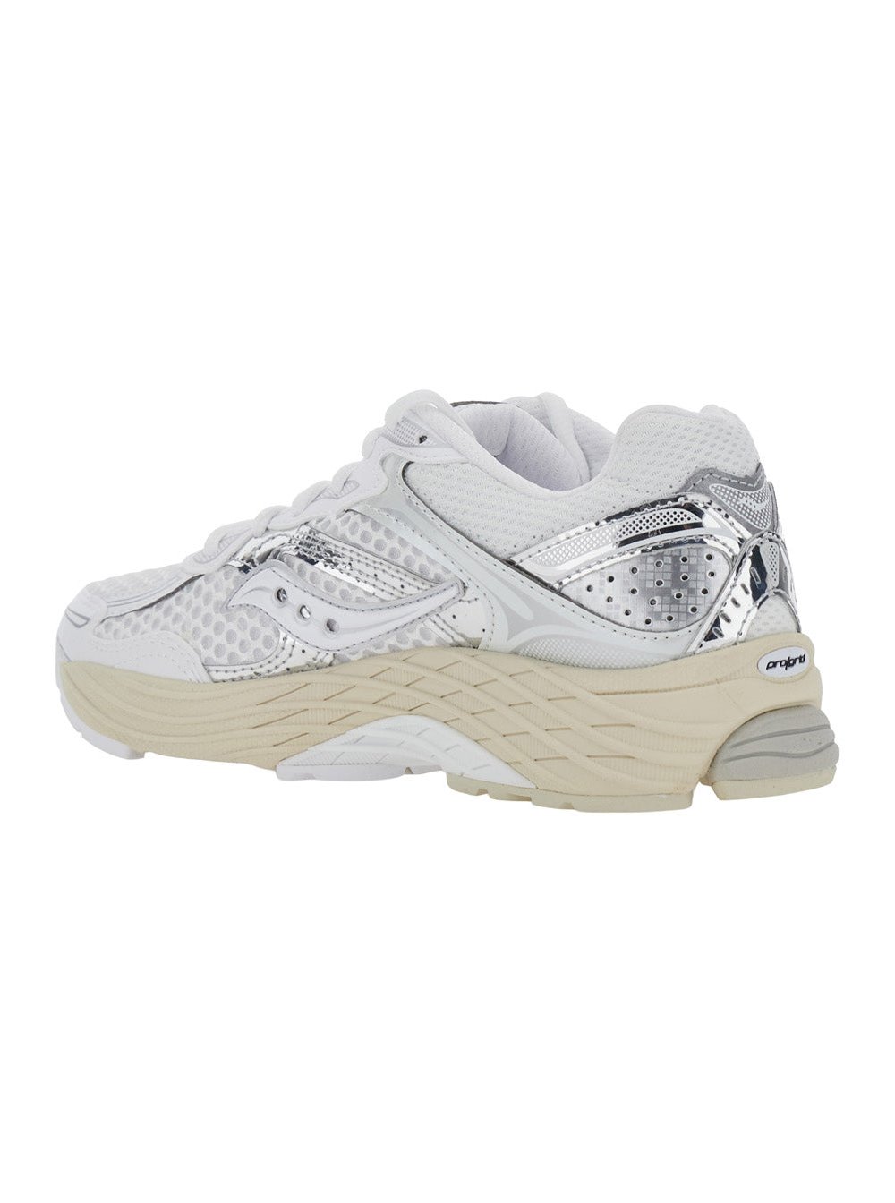 Saucony Technical Fabric Low-Top Sneaker — White, view 3