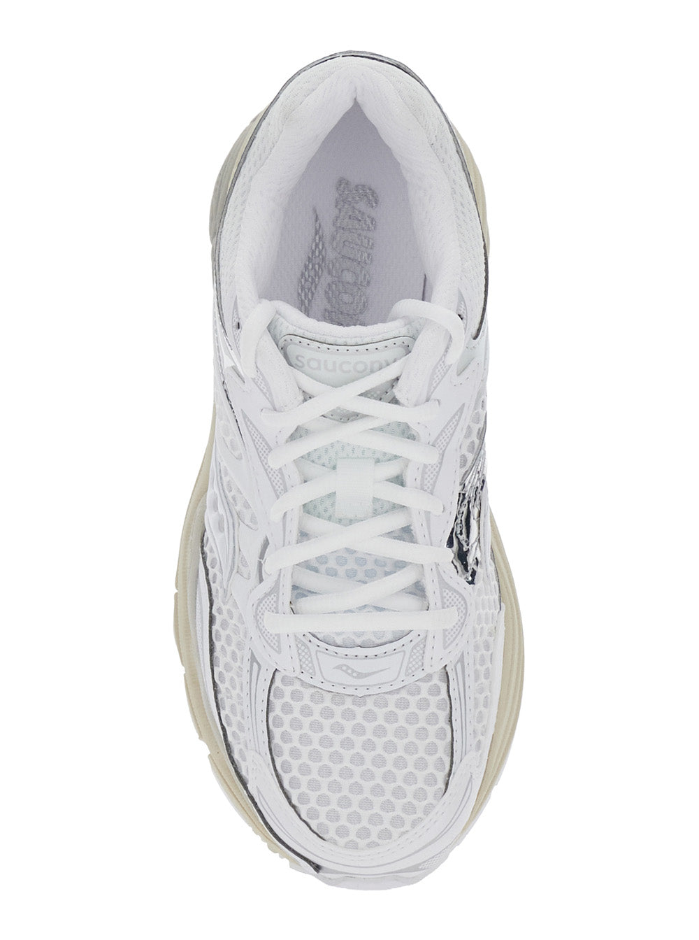 Saucony Technical Fabric Low-Top Sneaker — White, view 4