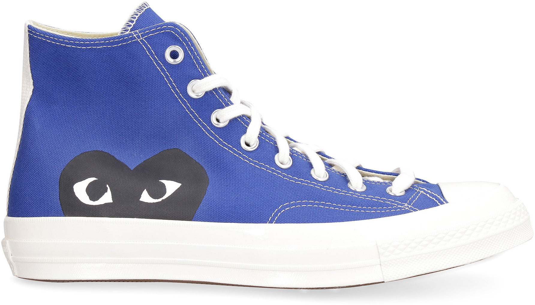 Comme Des GarçOns Play High-Top Canvas Sneakers — Blue, view 2