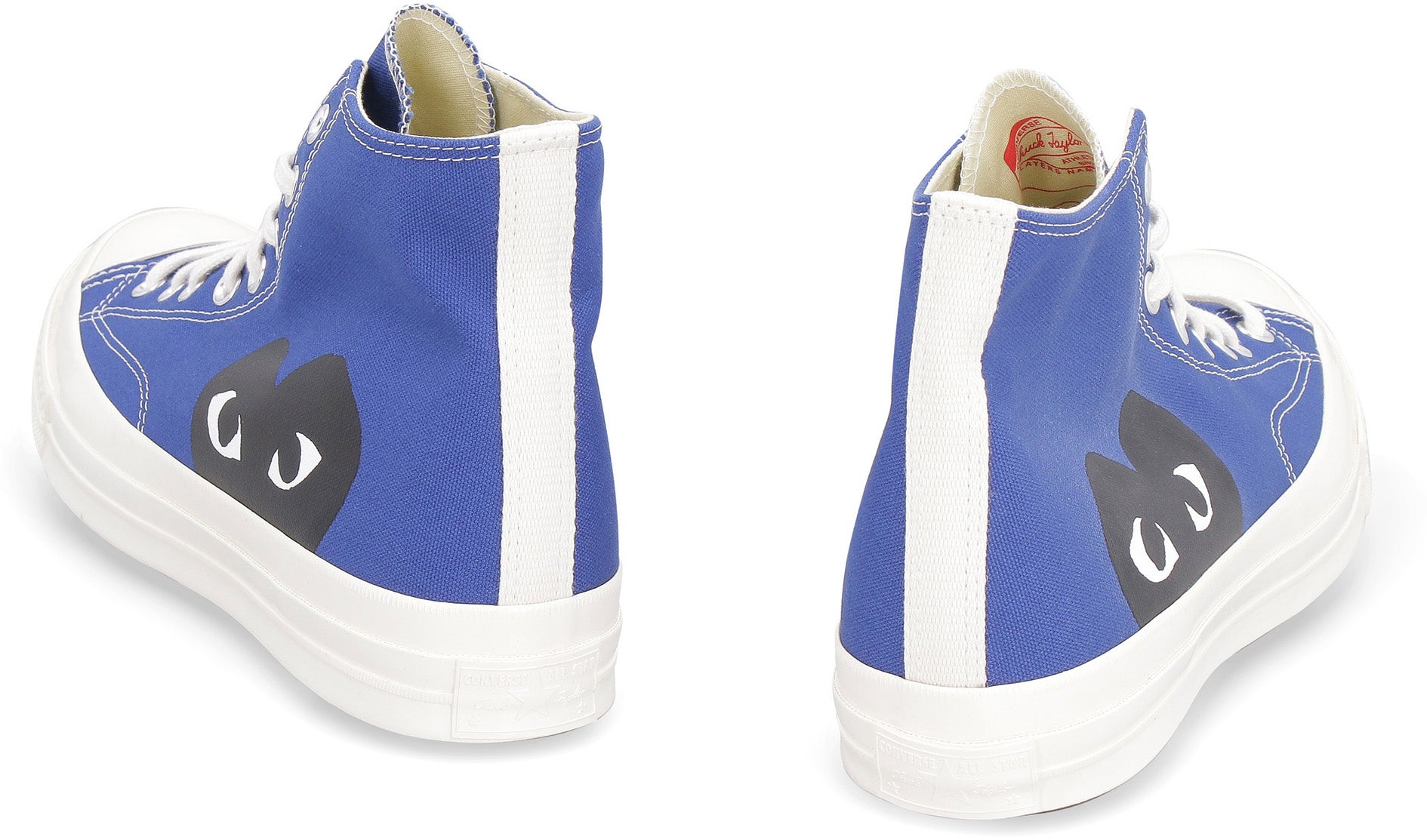 Comme Des GarçOns Play High-Top Canvas Sneakers — Blue, view 4