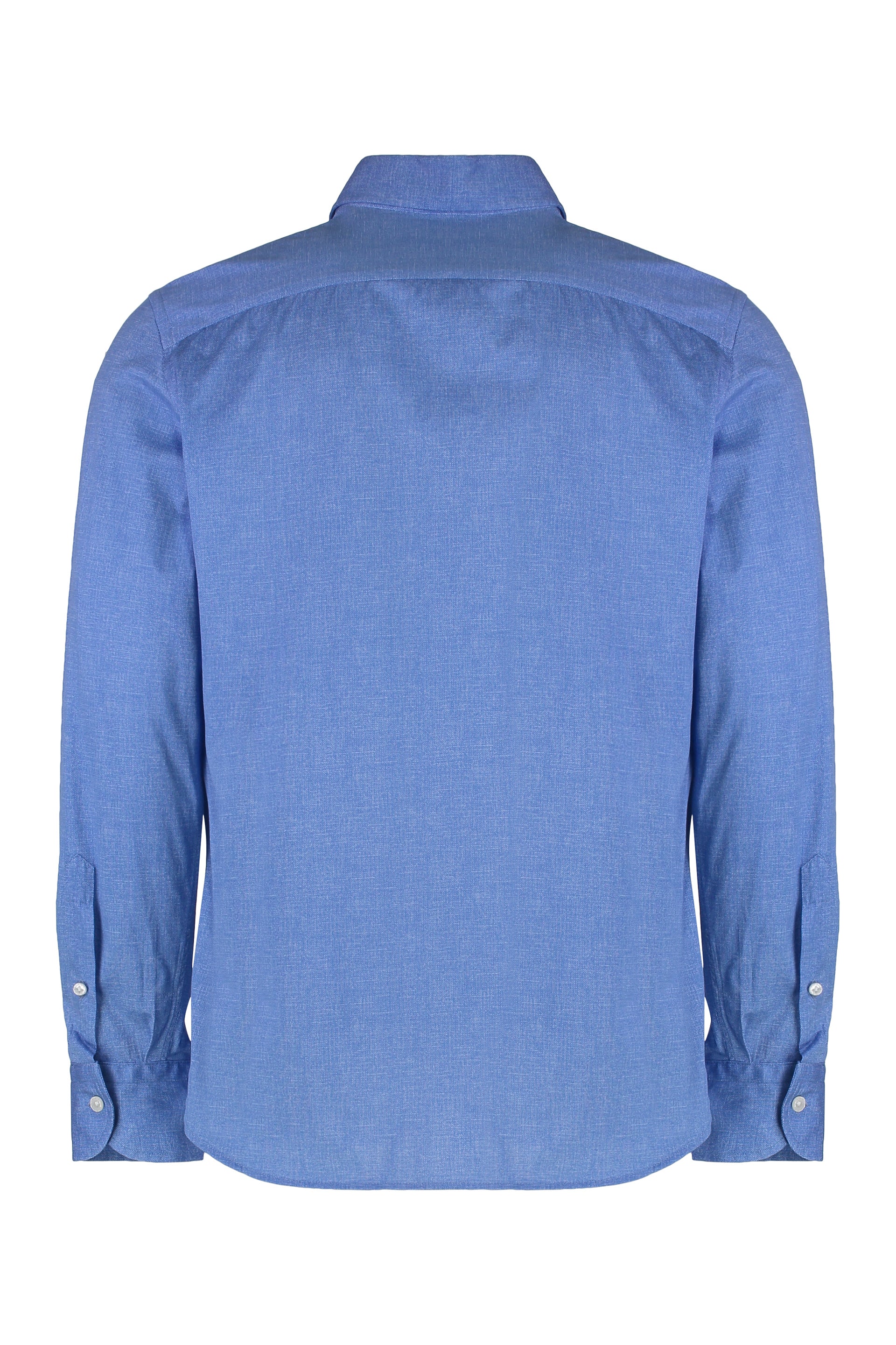 Sonrisa Cotton Shirt — Blue, view 2