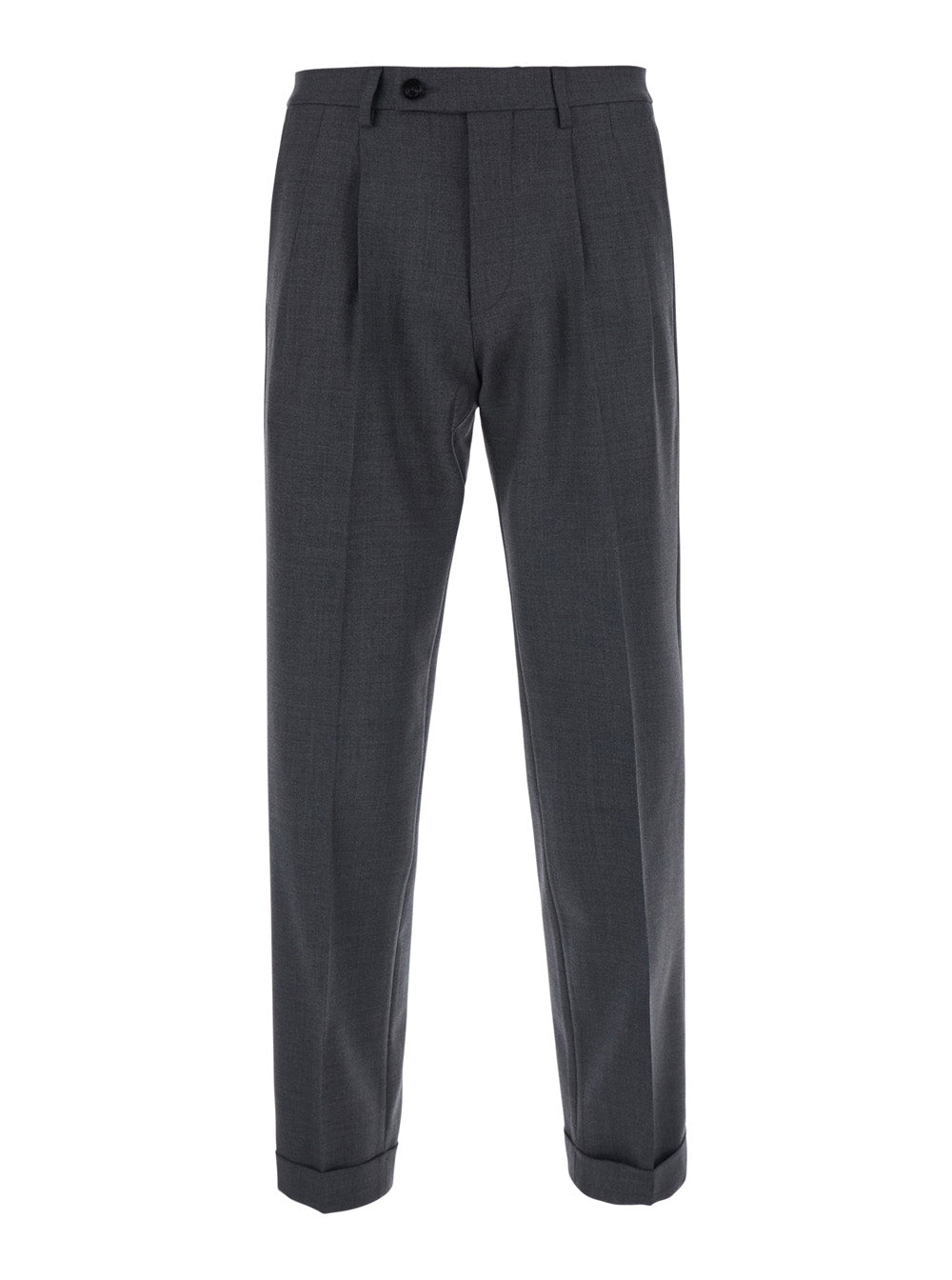 Michael Coal Double Pleated Tech Fabric Trousers — Gray by Michael Coal