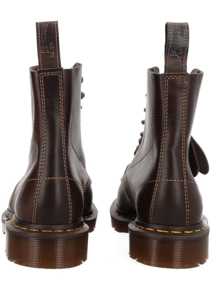 Dr. Martens Calf Leather Boots — Brown, view 2