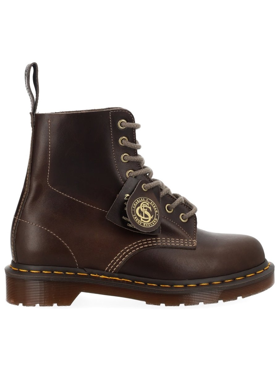 Dr. Martens Calf Leather Boots — Brown, view 4
