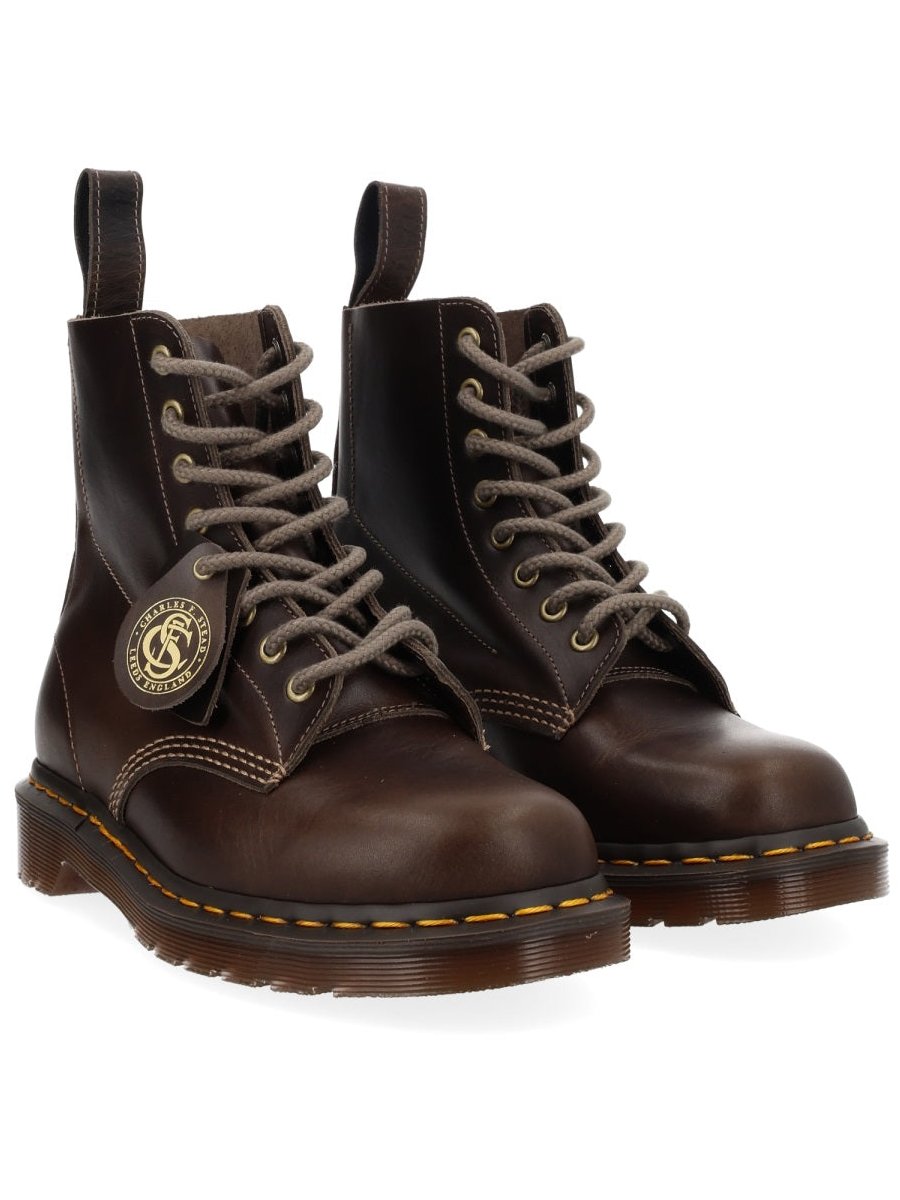 Dr. Martens Calf Leather Boots — Brown, view 5