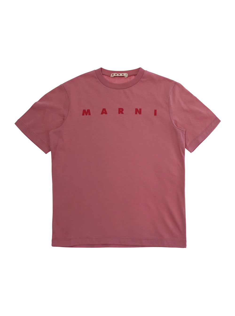 Marni Logo-Embroidered Cotton T-Shirt — Pink by Marni