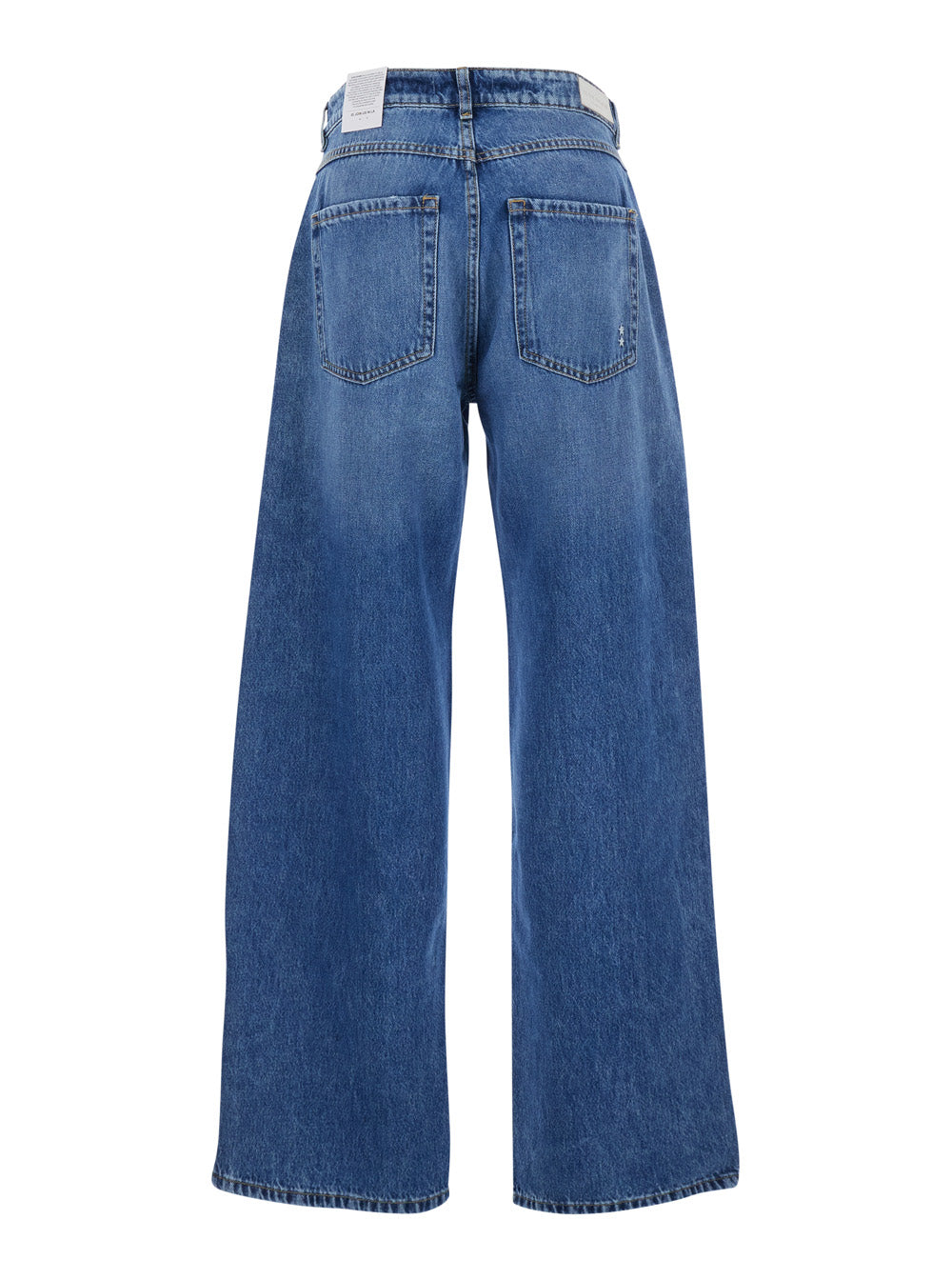Icon Denim High-Waisted Straight-Leg Jeans — Blue, view 2