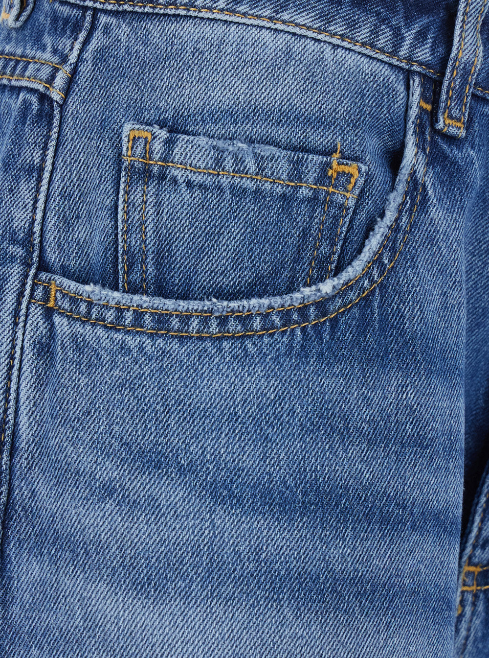 Icon Denim High-Waisted Straight-Leg Jeans — Blue, view 3