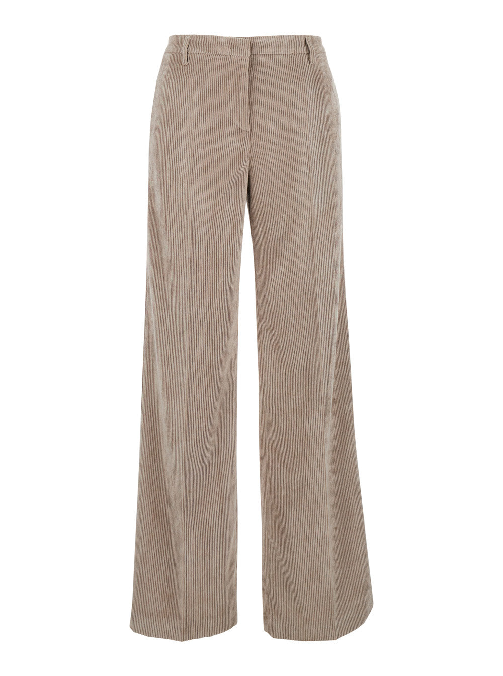 Leplain Corduroy Straight-Leg Trousers — Beige by Leplain