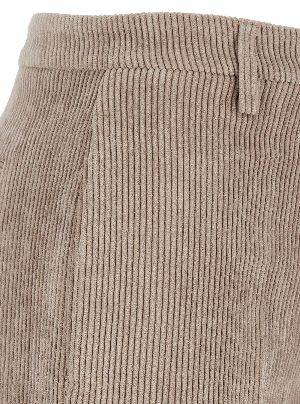Leplain Corduroy Straight-Leg Trousers — Beige, view 3