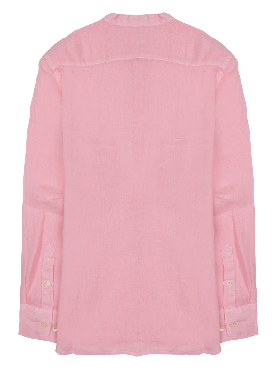 120% Lino 100% Linen Shirt — Pink, view 2
