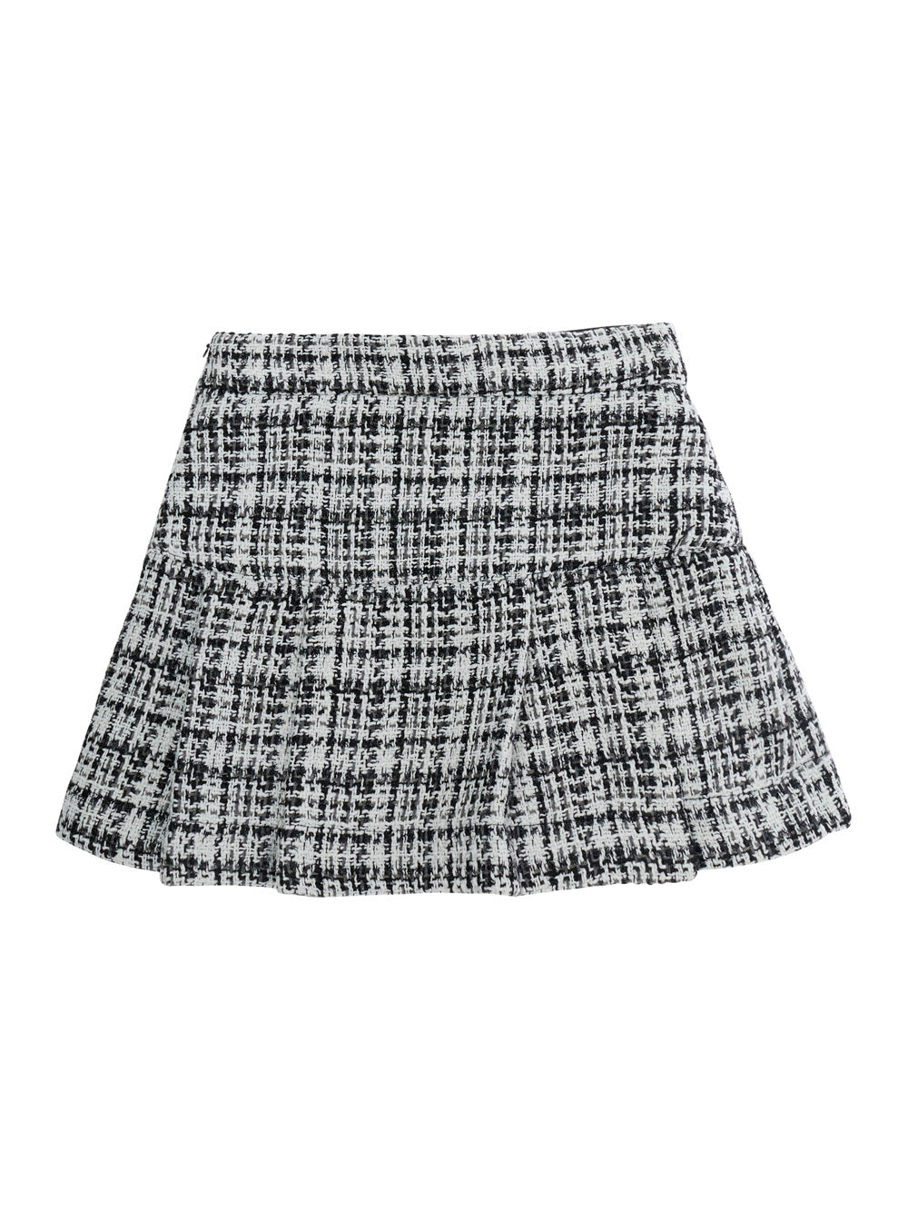 Monnalisa Pleated Bouclé Skirt — Gray, view 2