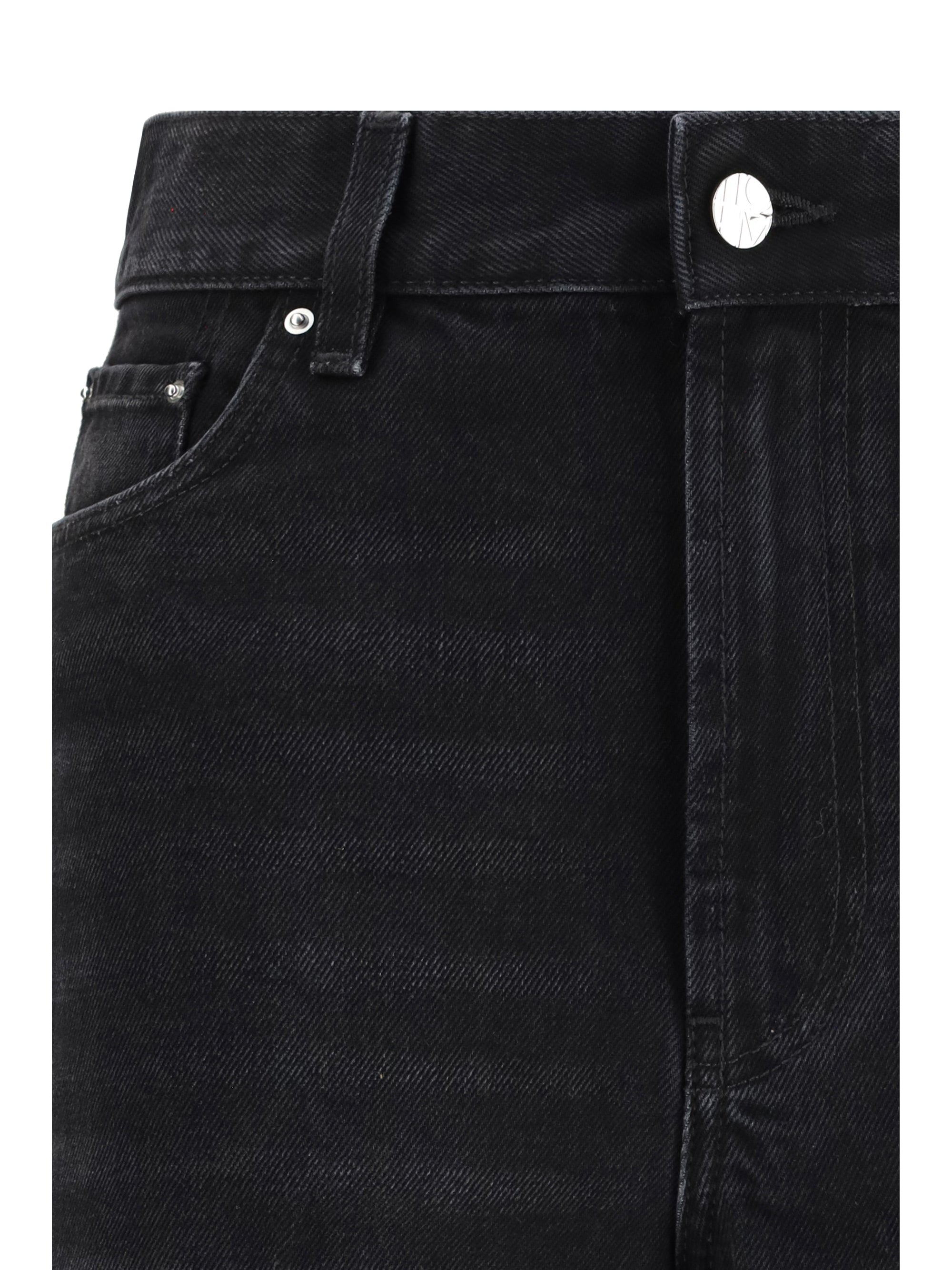 Toteme Wide-Leg Organic Cotton Jeans — Black by Toteme