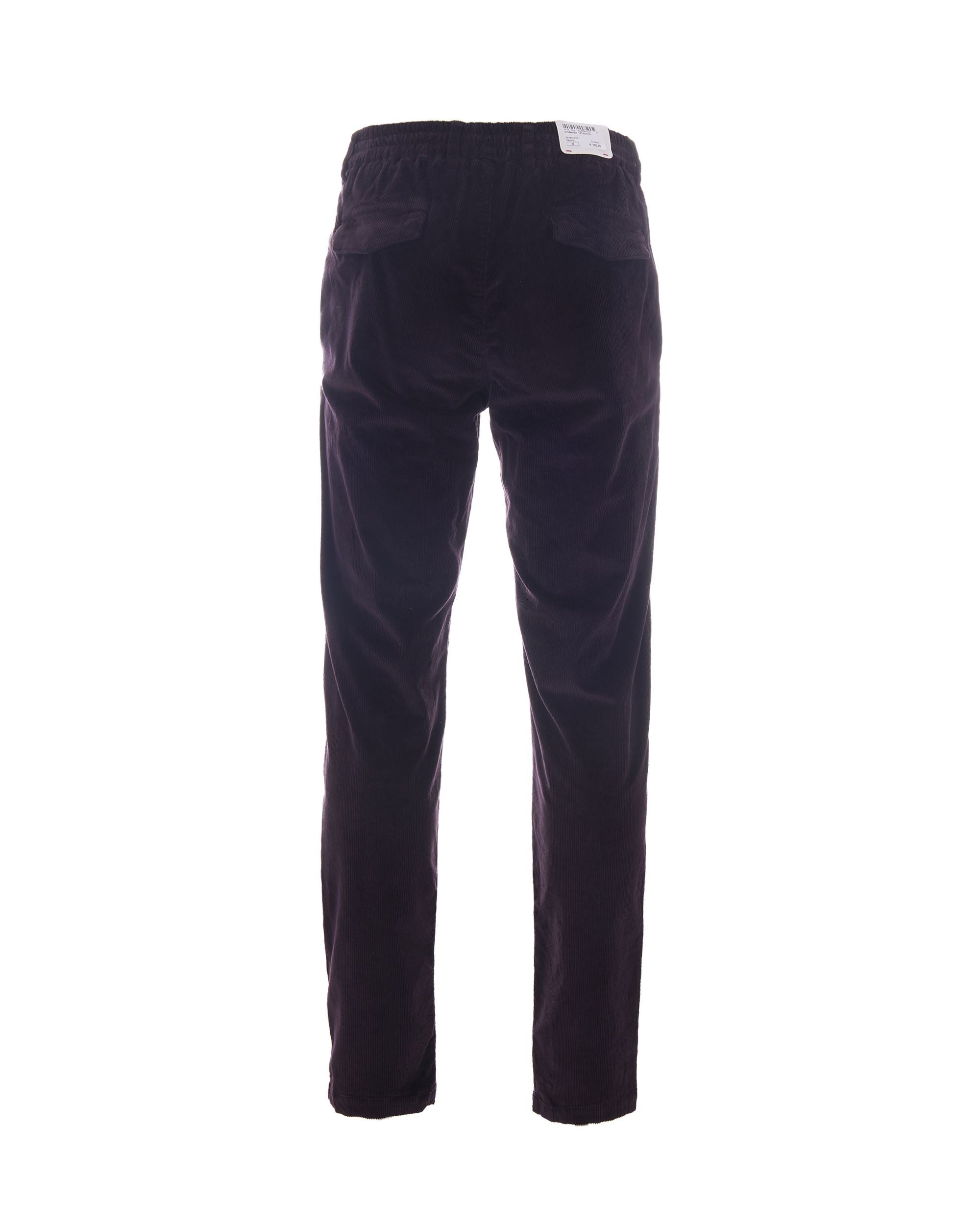 Eleventy Ribbed Corduroy Joggers — Burgundy, view 2