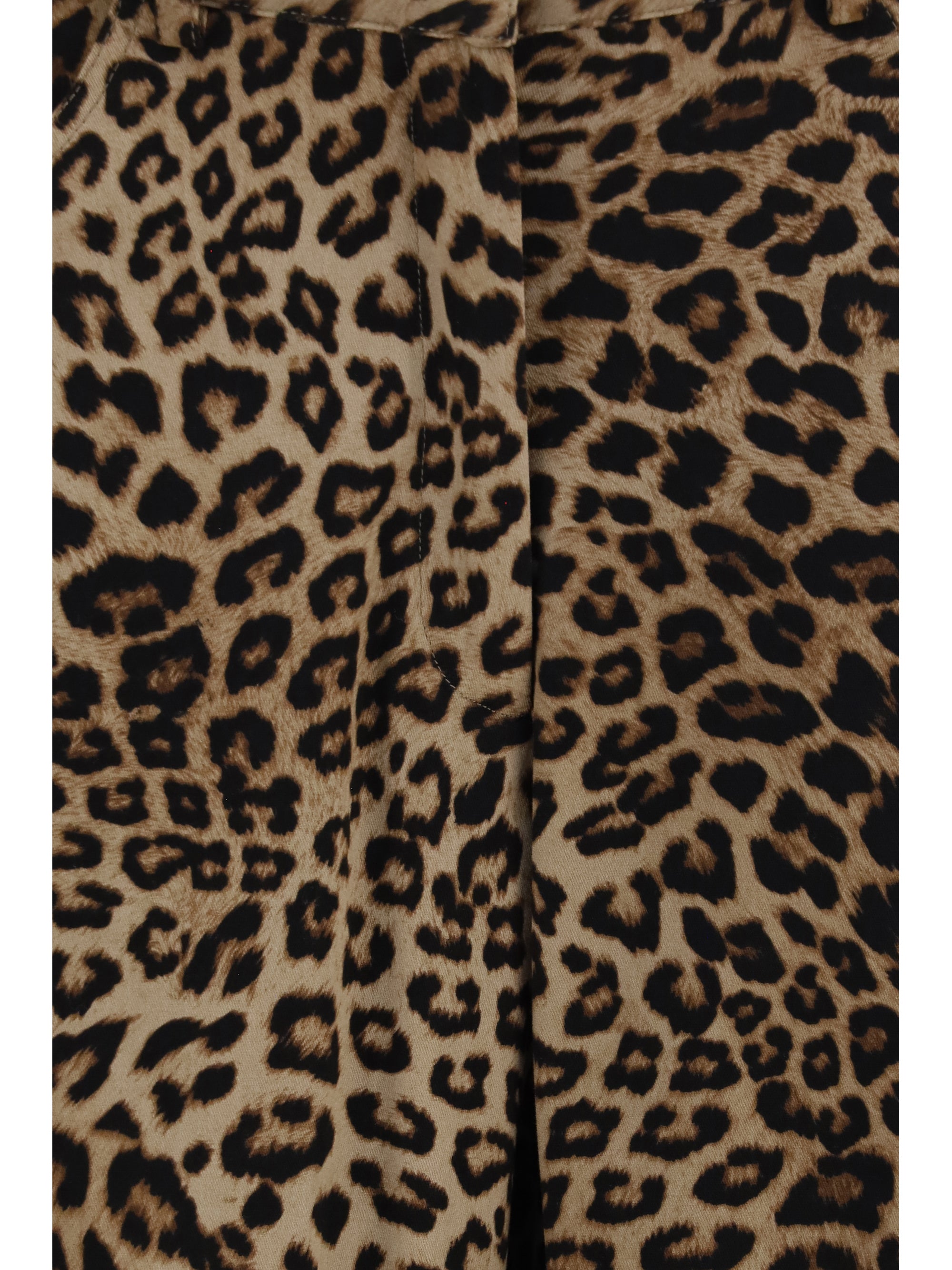Ella Leopard-Print Barrel Trousers — Multicolor, view 2