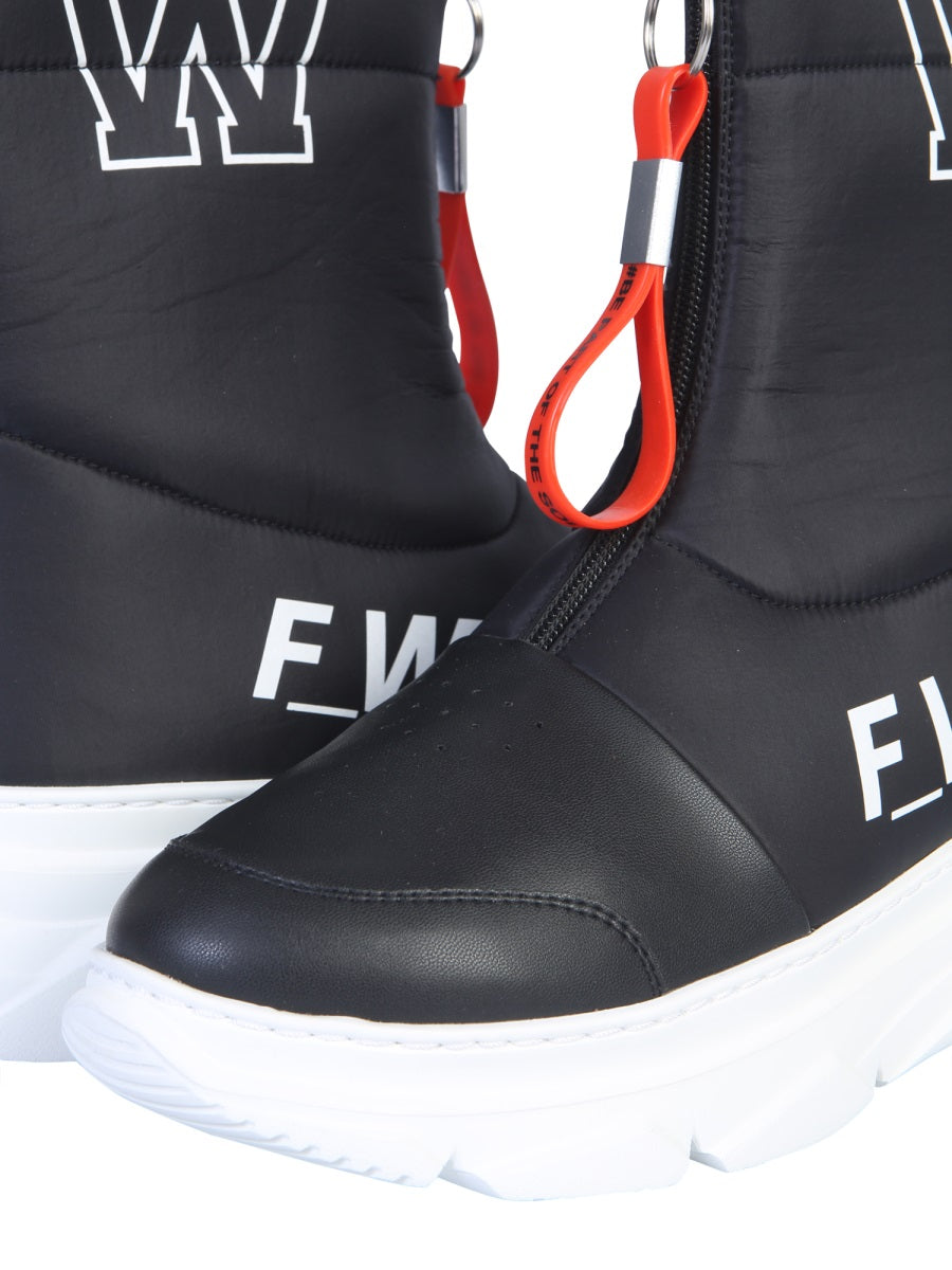 Forward Leather with Zip Closure Boot — Black, view 4