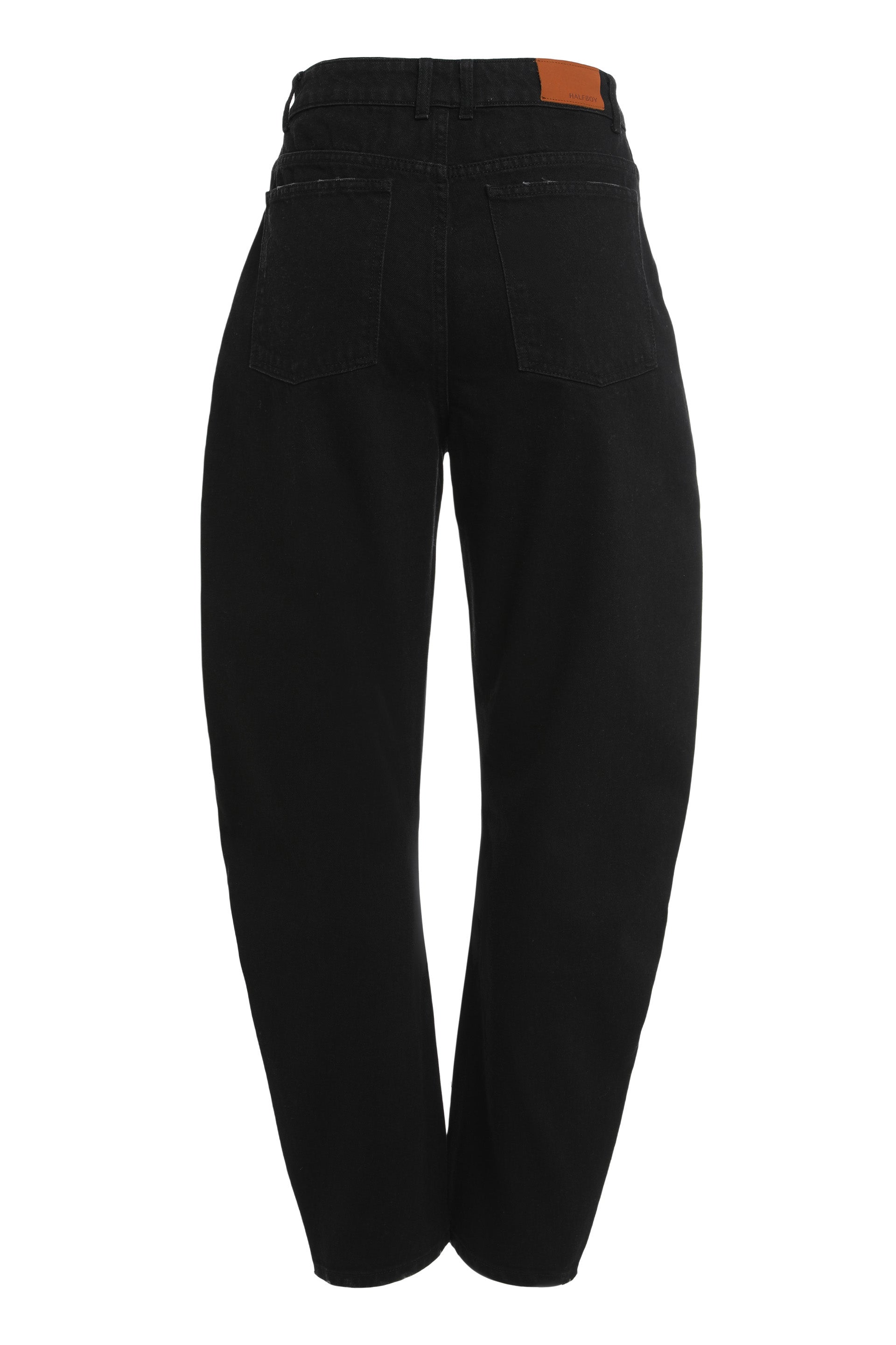 Halfboy Tapered-Fit Cotton Jeans — Black, view 2