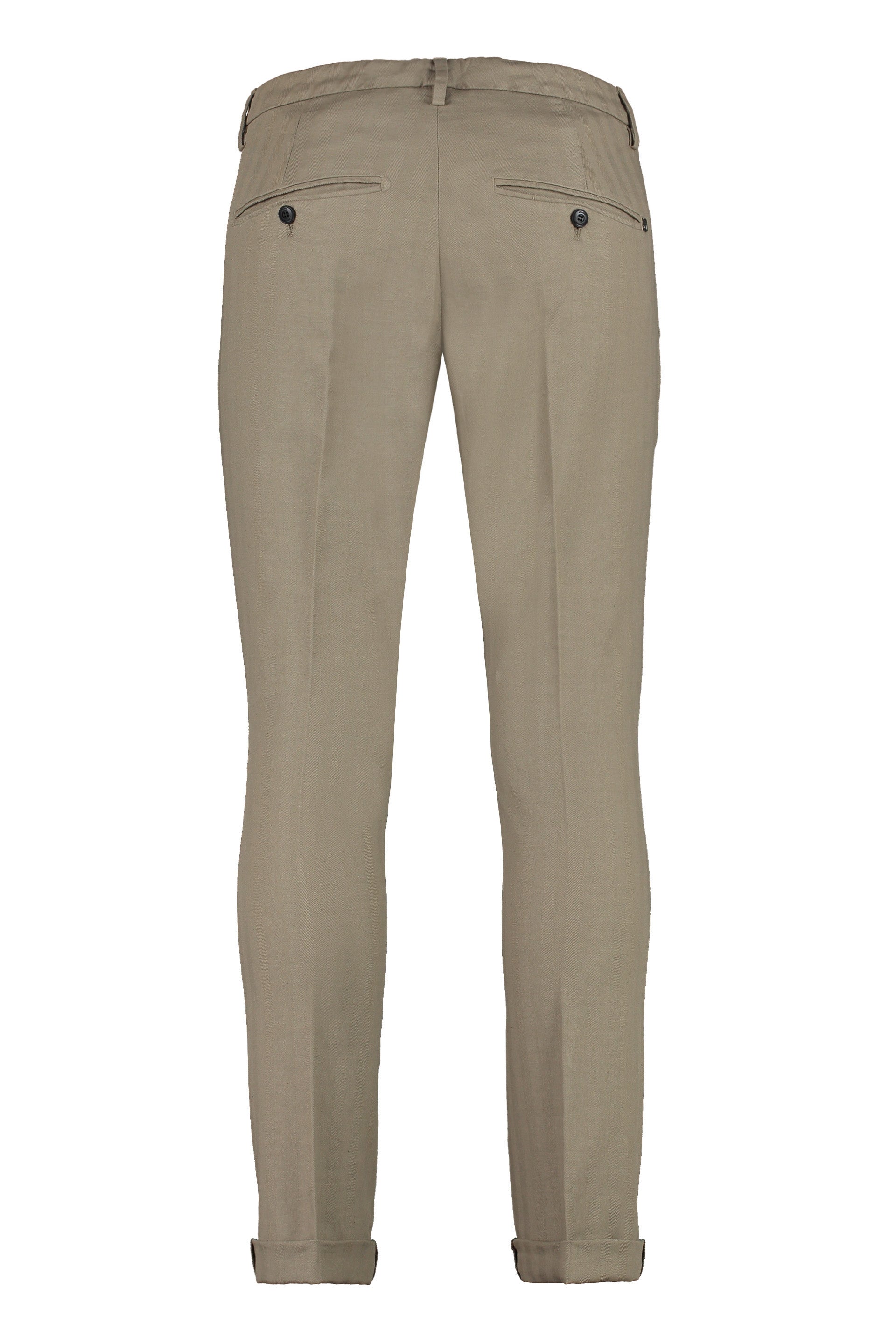 Dondup Cotton-Linen Blend Chinos — Turtledove, view 2