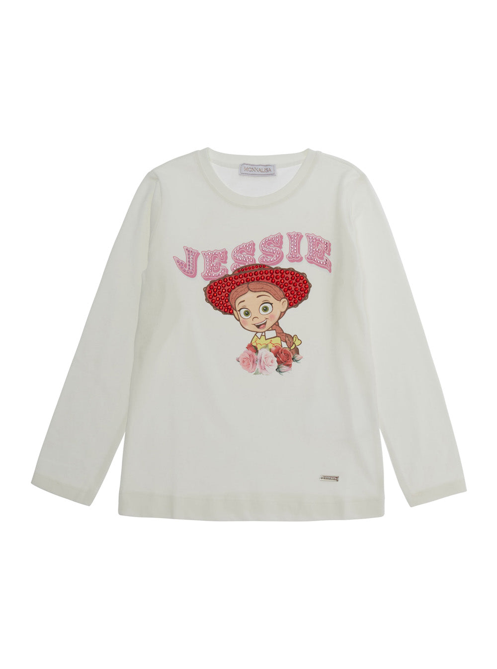Monnalisa Sequin-Embellished T-Shirt — White by Monnalisa