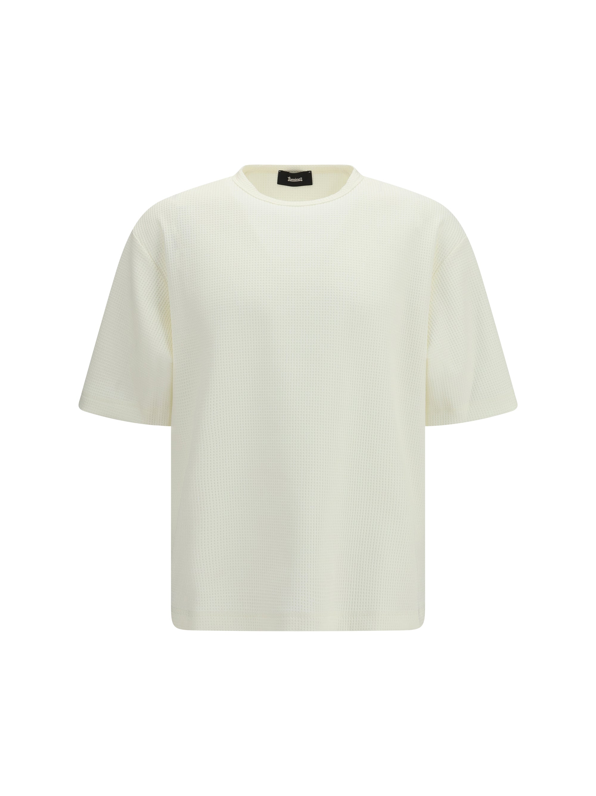 Laminar Textured Polyester T-Shirt — White, view 3