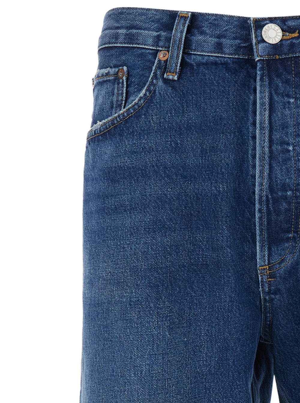 Agolde Regenerative Cotton 90s Five-Pocket Jeans — Blue, view 3