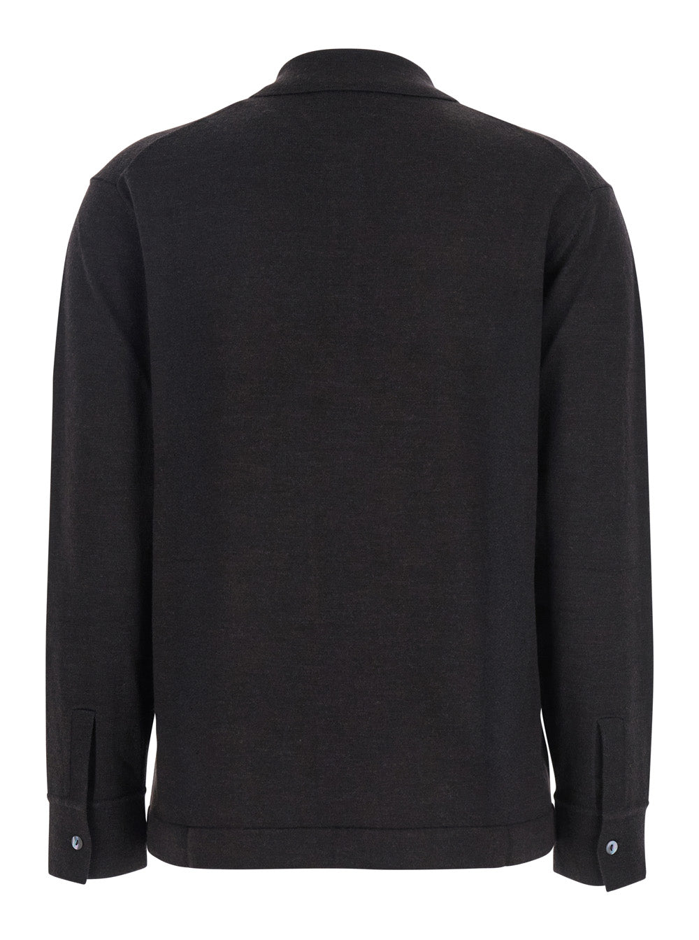 P.A.R.O.S.H. Wool-Cashmere Blend Polo Shirt — Brown, view 2