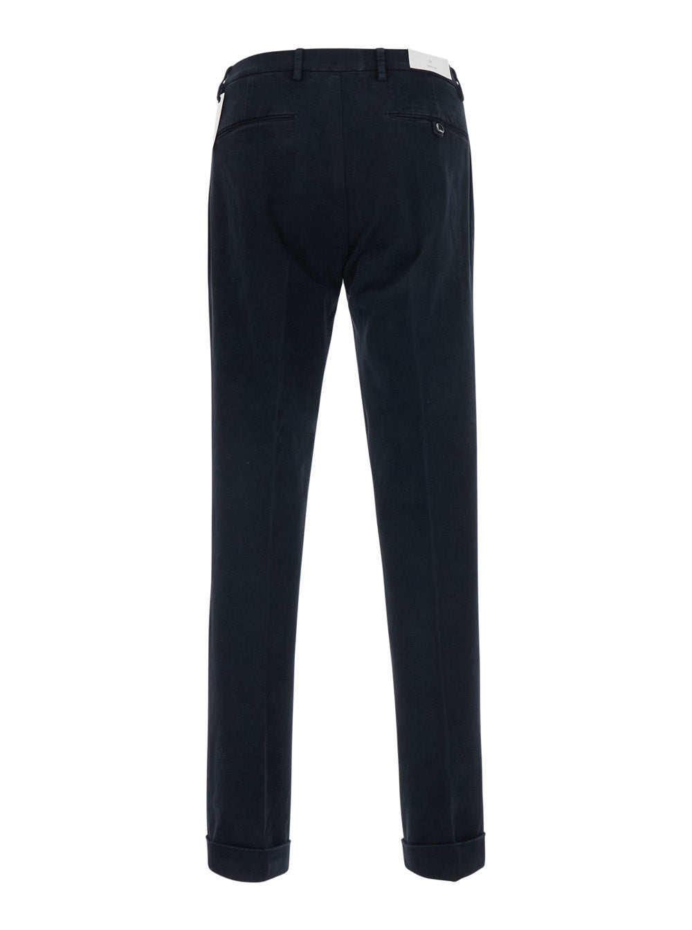 Michael Coal Cotton Blend with Belt Trousers — Navy, view 2