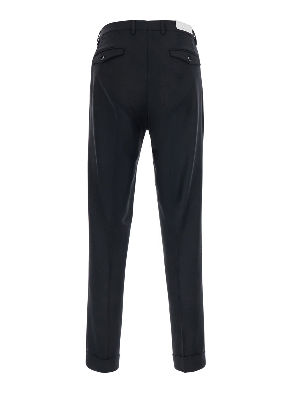 Michael Coal Double-Pleated Wool Blend Trousers — Black, view 2