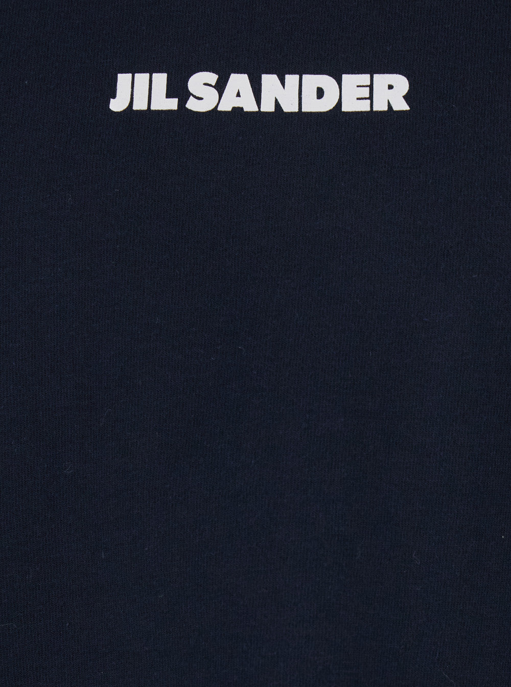Jil Sander Logo-Embroidered Cotton T-Shirt — Navy, view 3