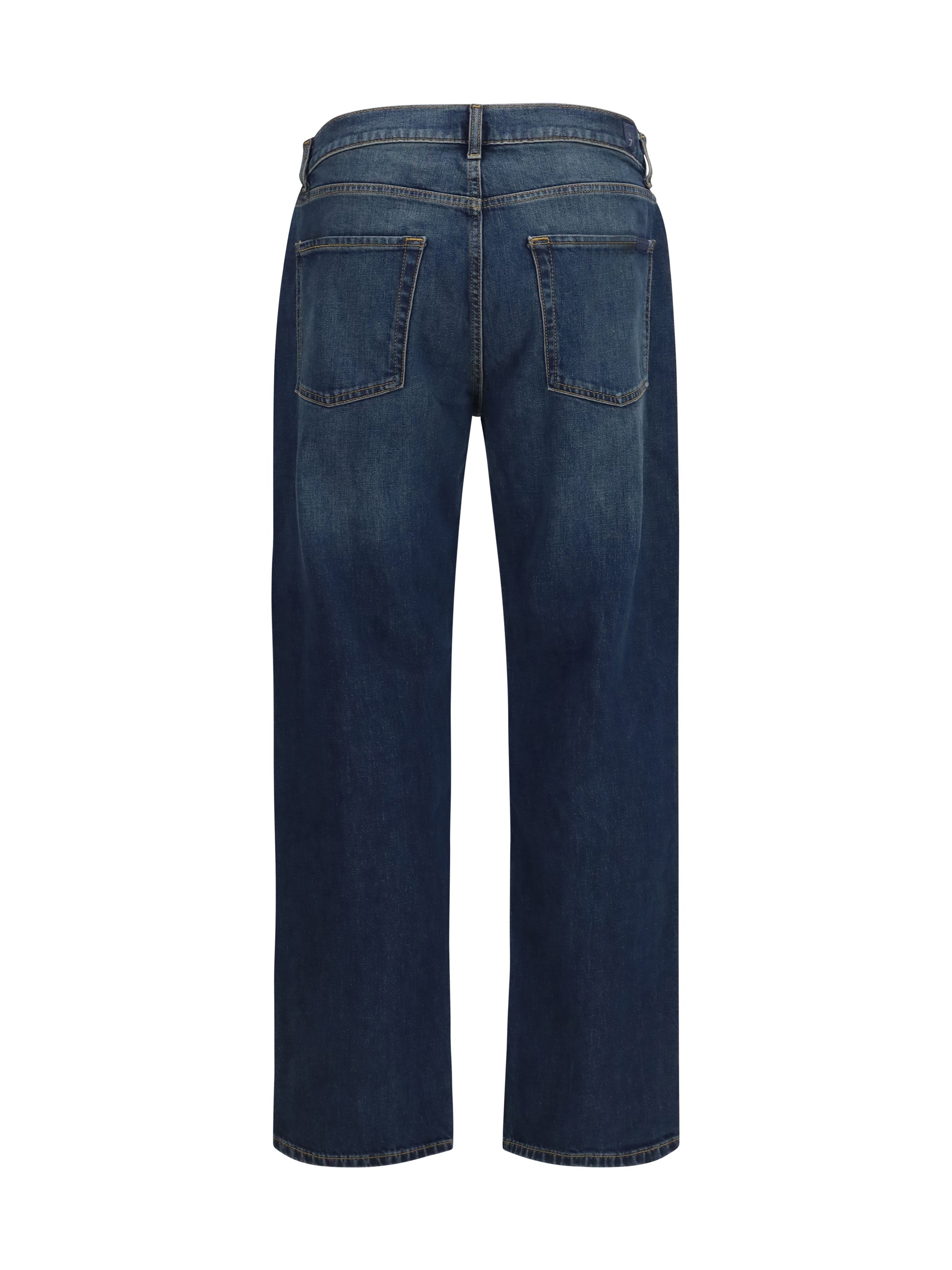 7 For All Mankind Straight-Leg Denim Jeans — Blue by 7 For All Mankind