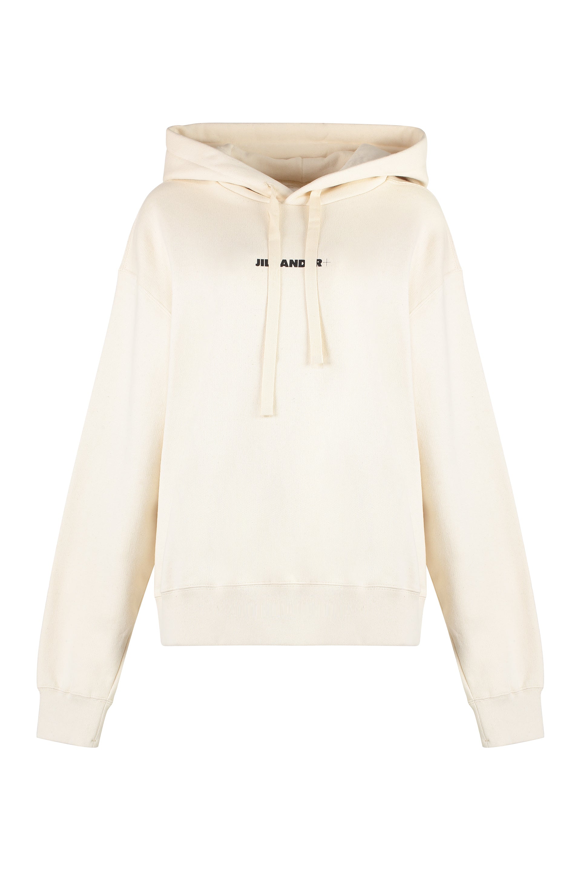 Jil Sander Ribbed Cotton Hoodie — Cream by Jil Sander