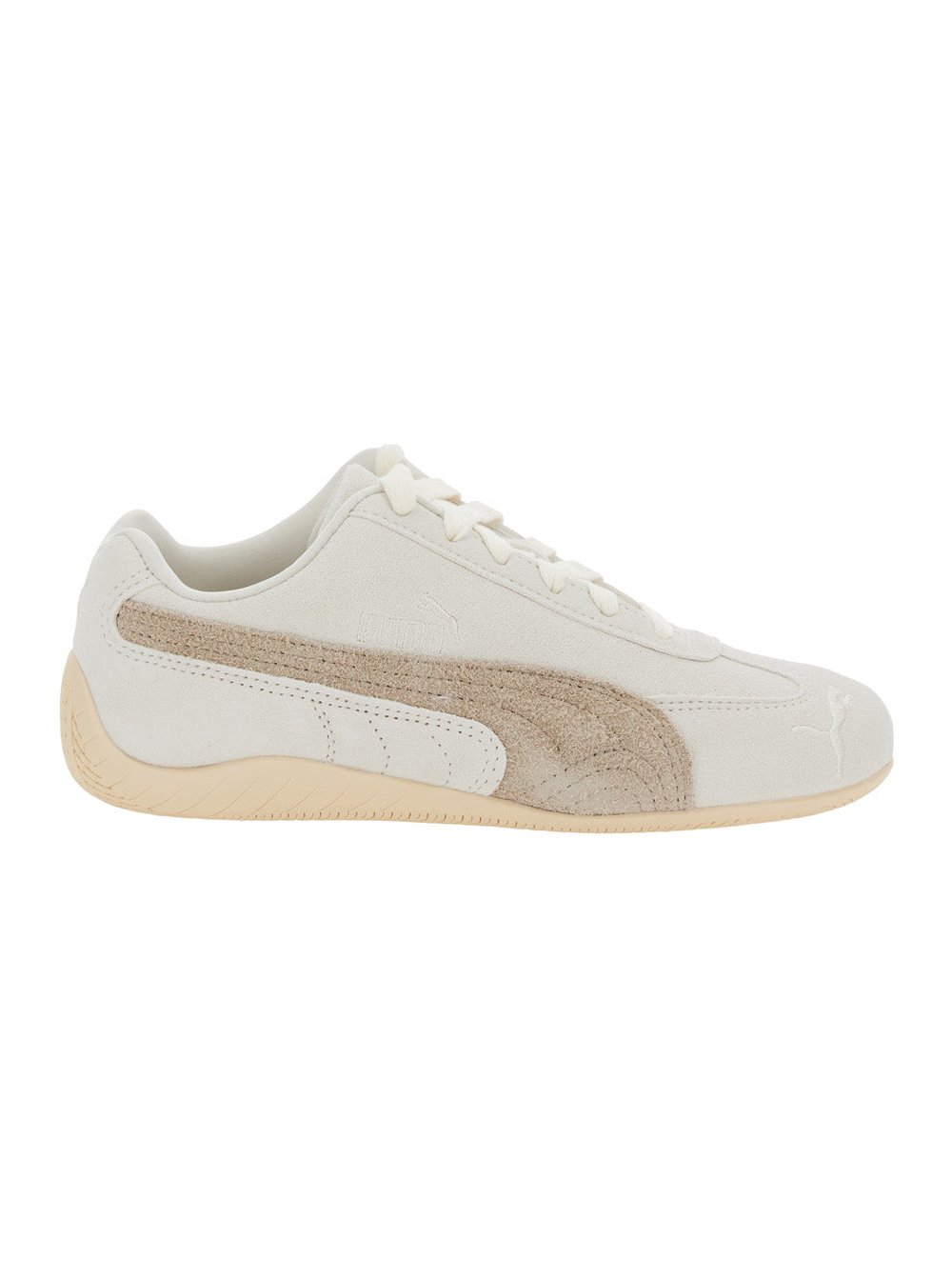 Puma Logo-Print Leather Sneaker — White by Puma