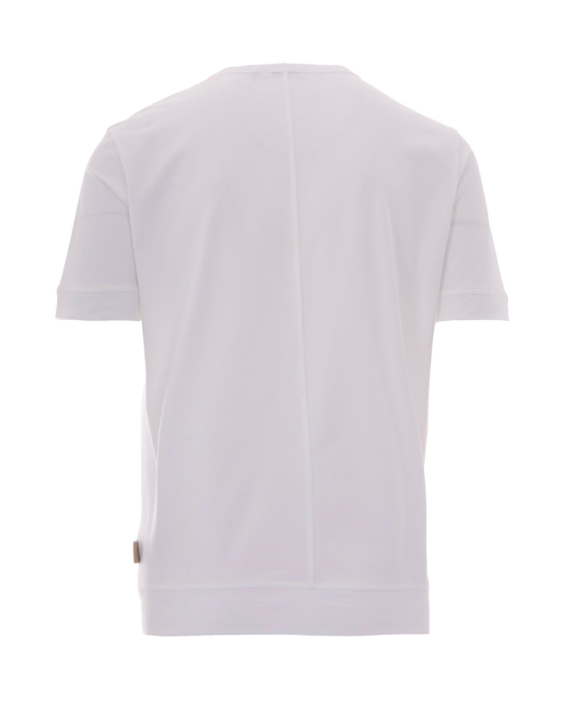 Paolo Pecora Stretch Cotton T-Shirt — White, view 2