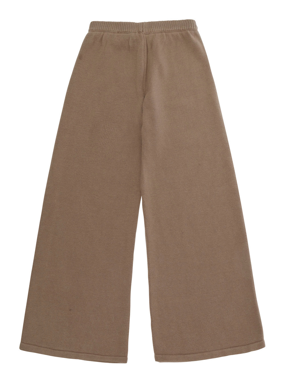 Monnalisa Cotton-Wool Blend Trousers — Beige, view 2