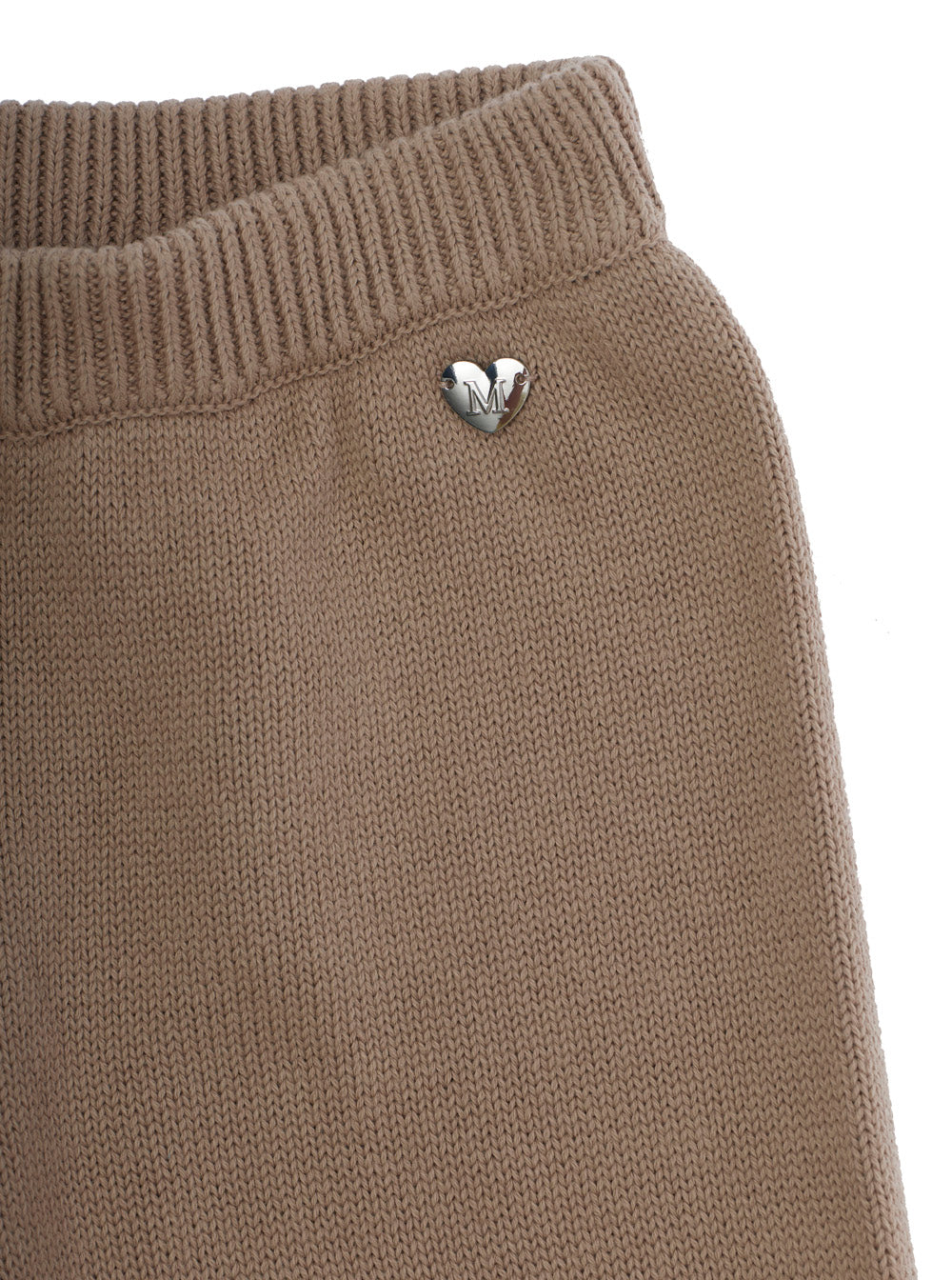 Monnalisa Cotton-Wool Blend Trousers — Beige, view 3
