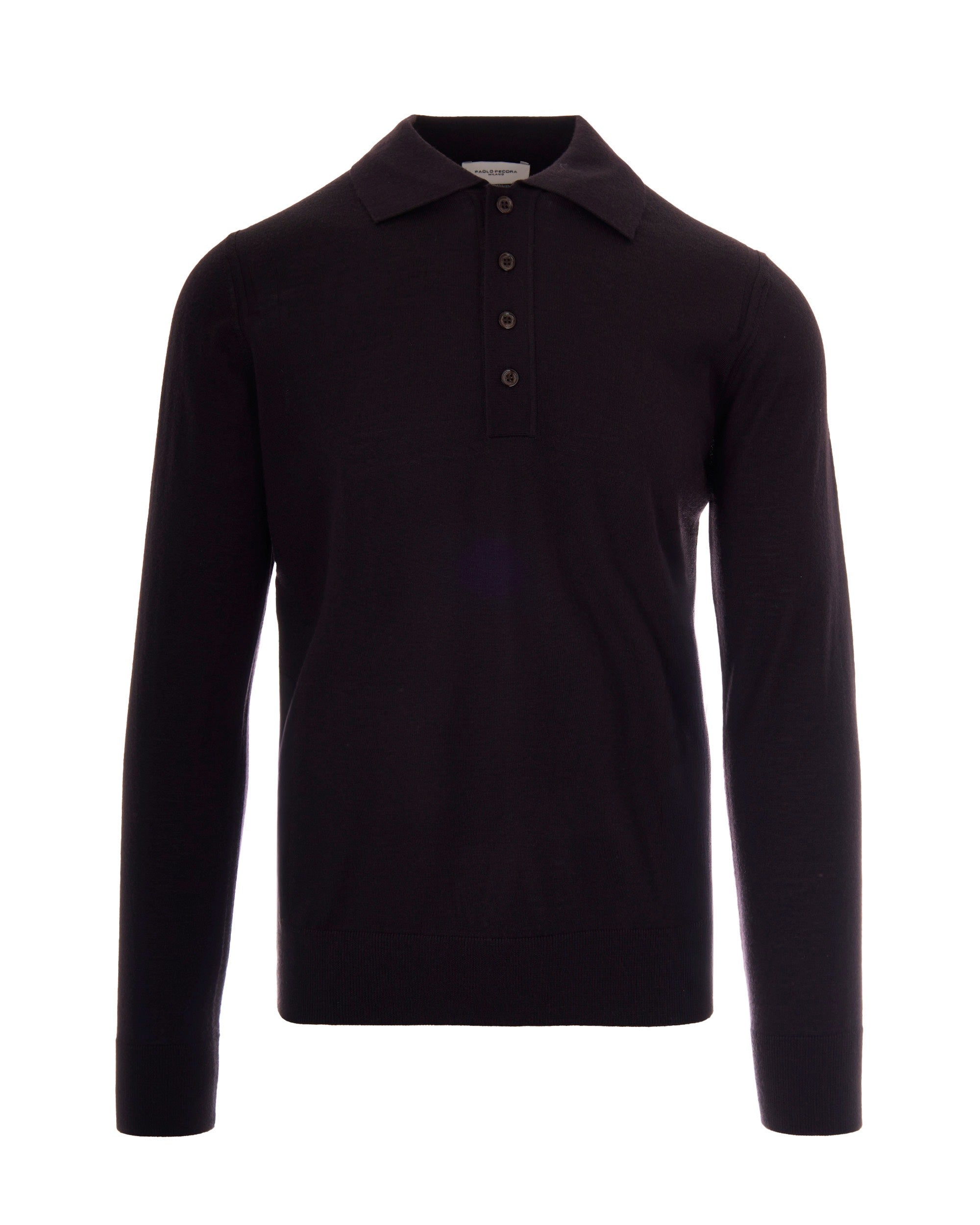 Paolo Pecora Virgin Wool Polo — Brown by Paolo Pecora