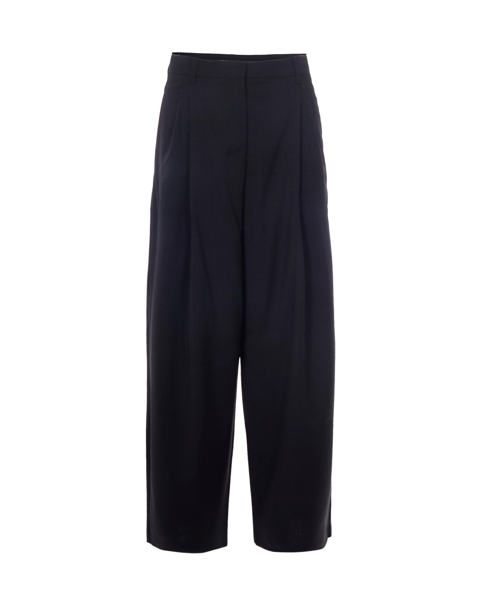 'S Max Mara Wide-Leg Wool Trousers — Anthracite by 'S Max Mara