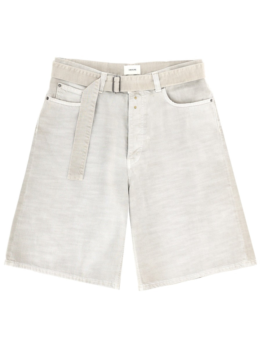Haikure Cotton Shorts — Beige by Haikure