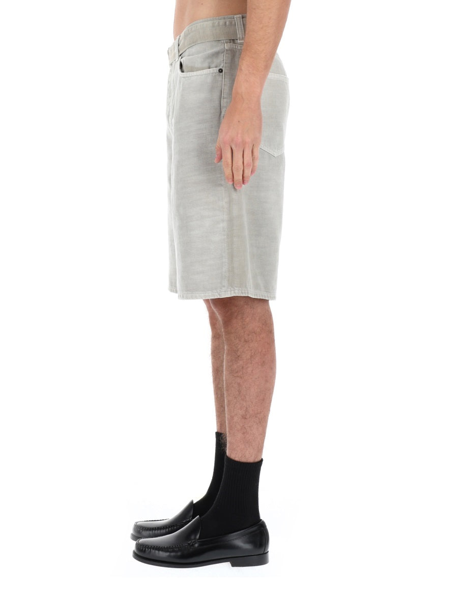 Haikure Cotton Shorts — Beige, view 4