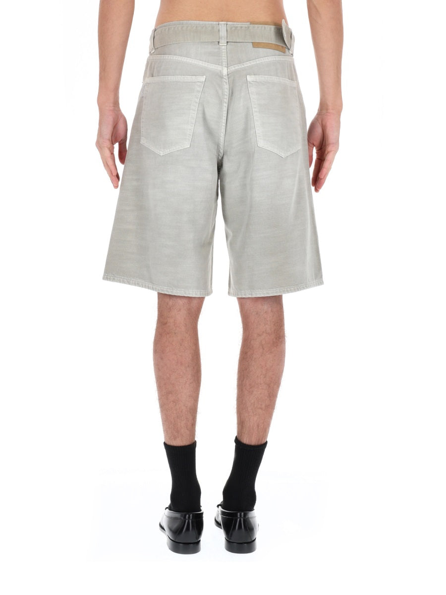 Haikure Cotton Shorts — Beige, view 5