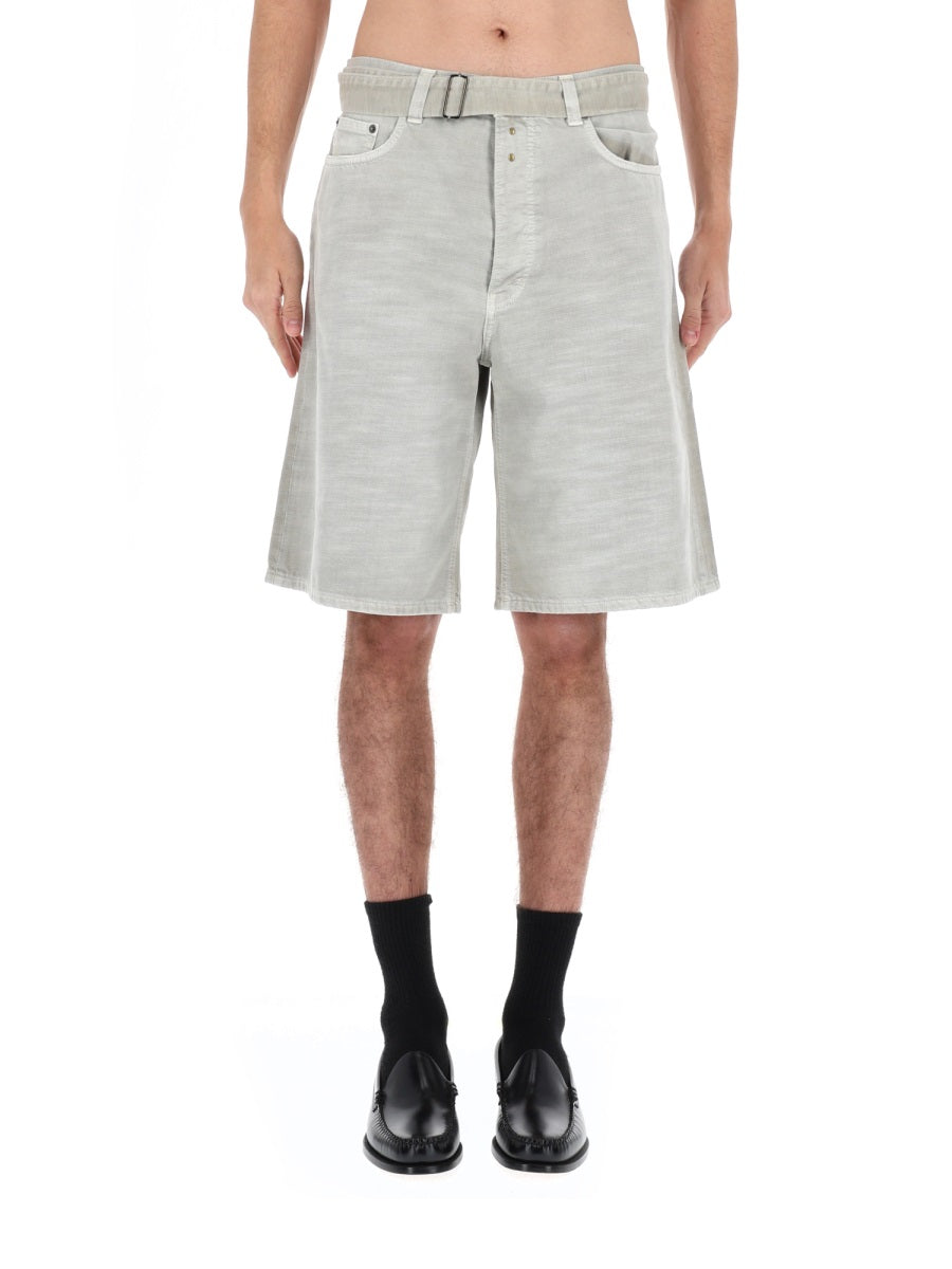 Haikure Cotton Shorts — Beige, view 6