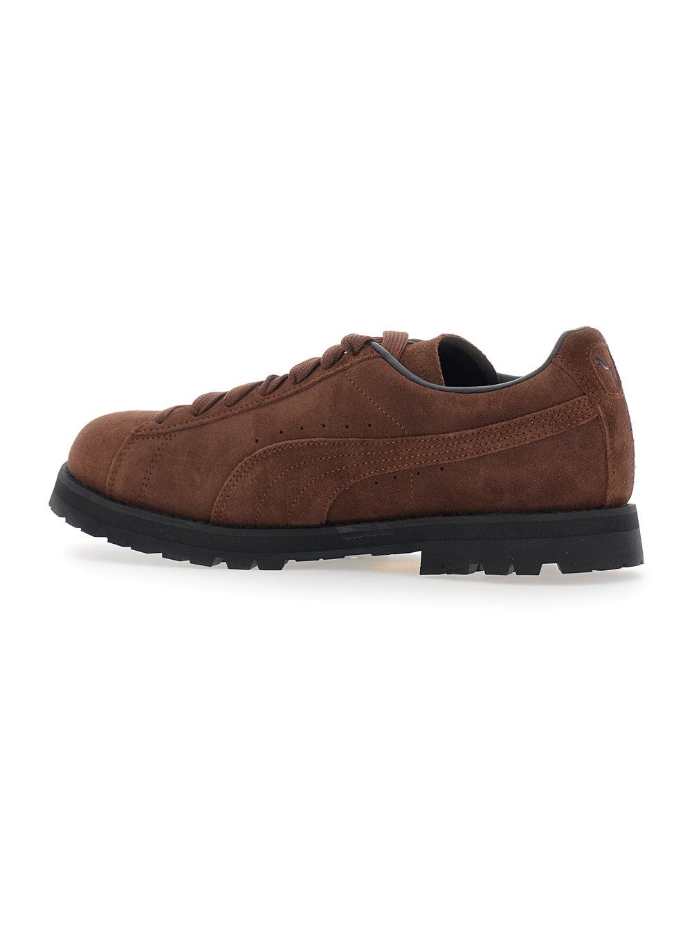 Puma Leather with Vibram Sole Sneakers — Brown, view 3
